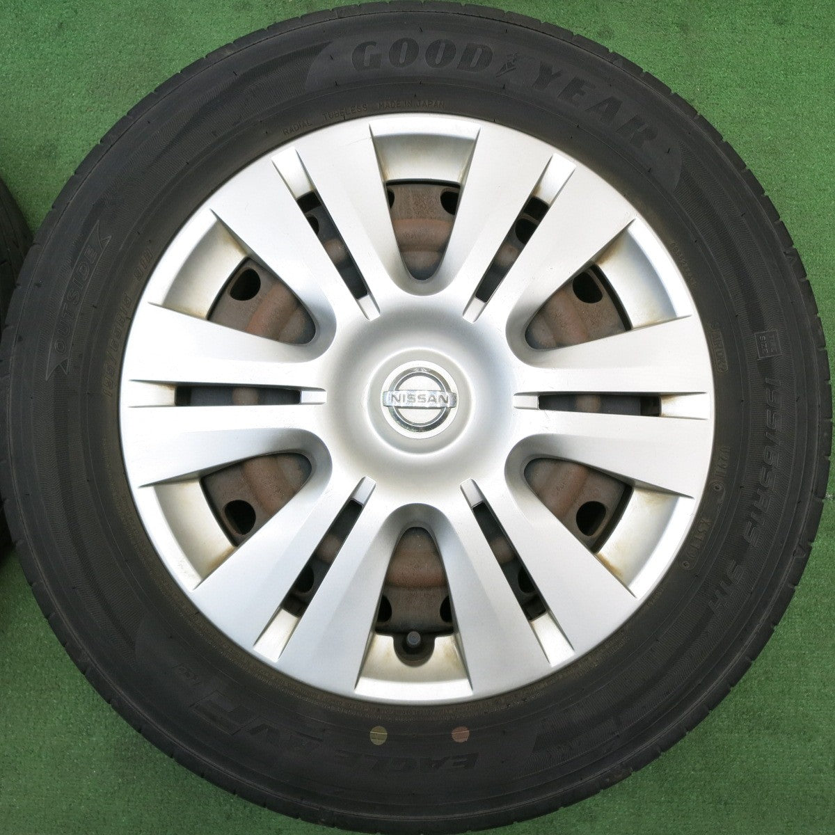 4本価格★日産 セレナ 純正 スチール 195/65R15 グッドイヤー イーグル RVF ECO 15インチ PCD114.3/5H★5060707HAノ
