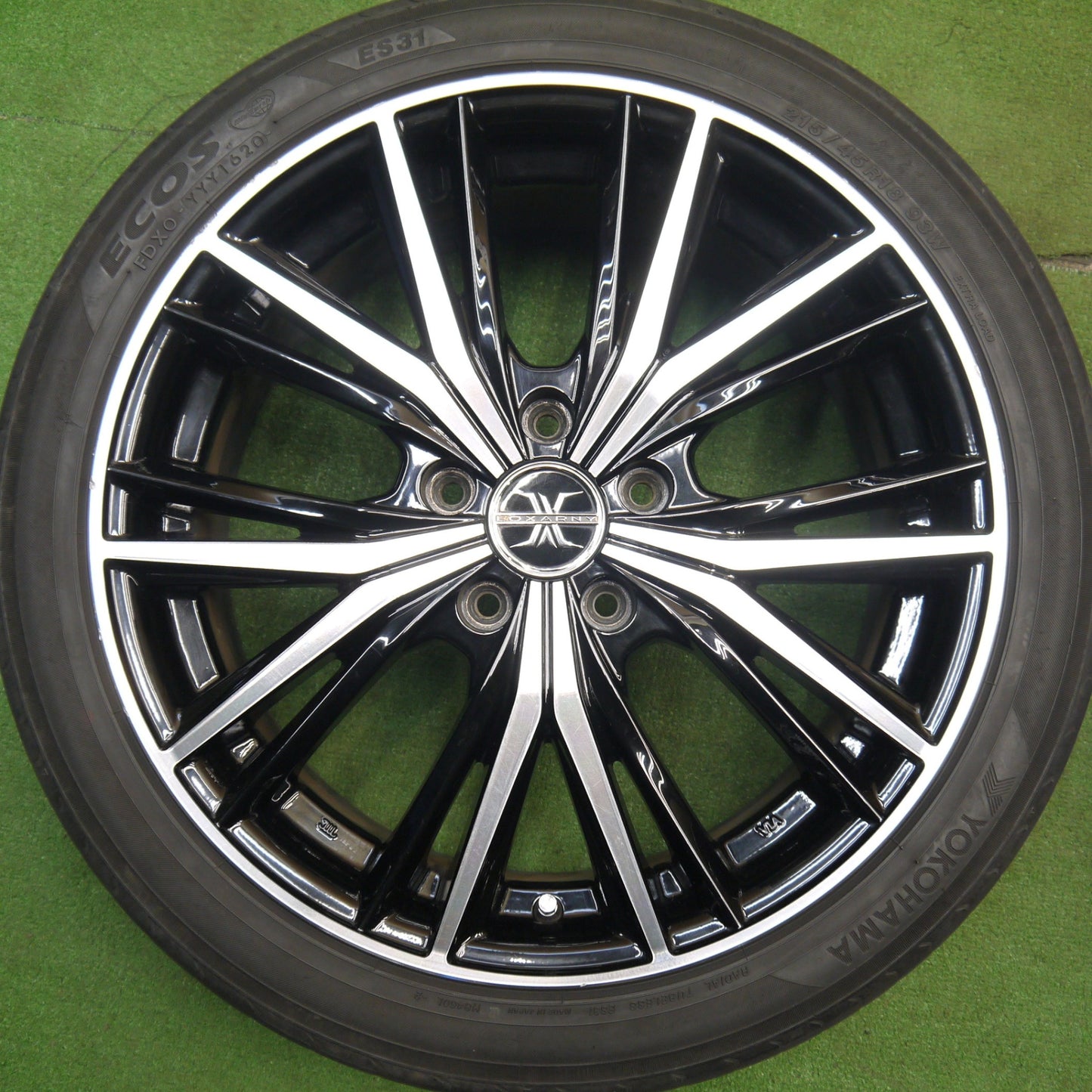 4本価格★LOXARNY MAGNUS 215/45R18 ヨコハマ エコス ES31 ロクサーニ マグナス 18インチ PCD114.3/5H★5042810Hノ