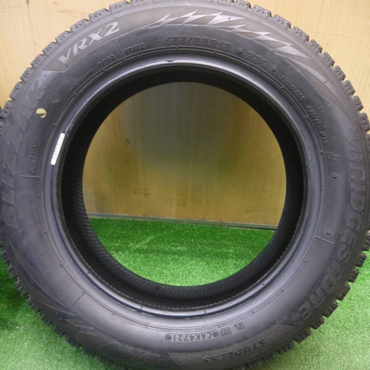 バリ溝!21年!9分★スタッドレス 155/65R13 ブリヂストン ブリザック VRX2 タイヤ 13インチ ワゴンR ムーブ ライフ ラパン アルト 等★5022508Hスタ