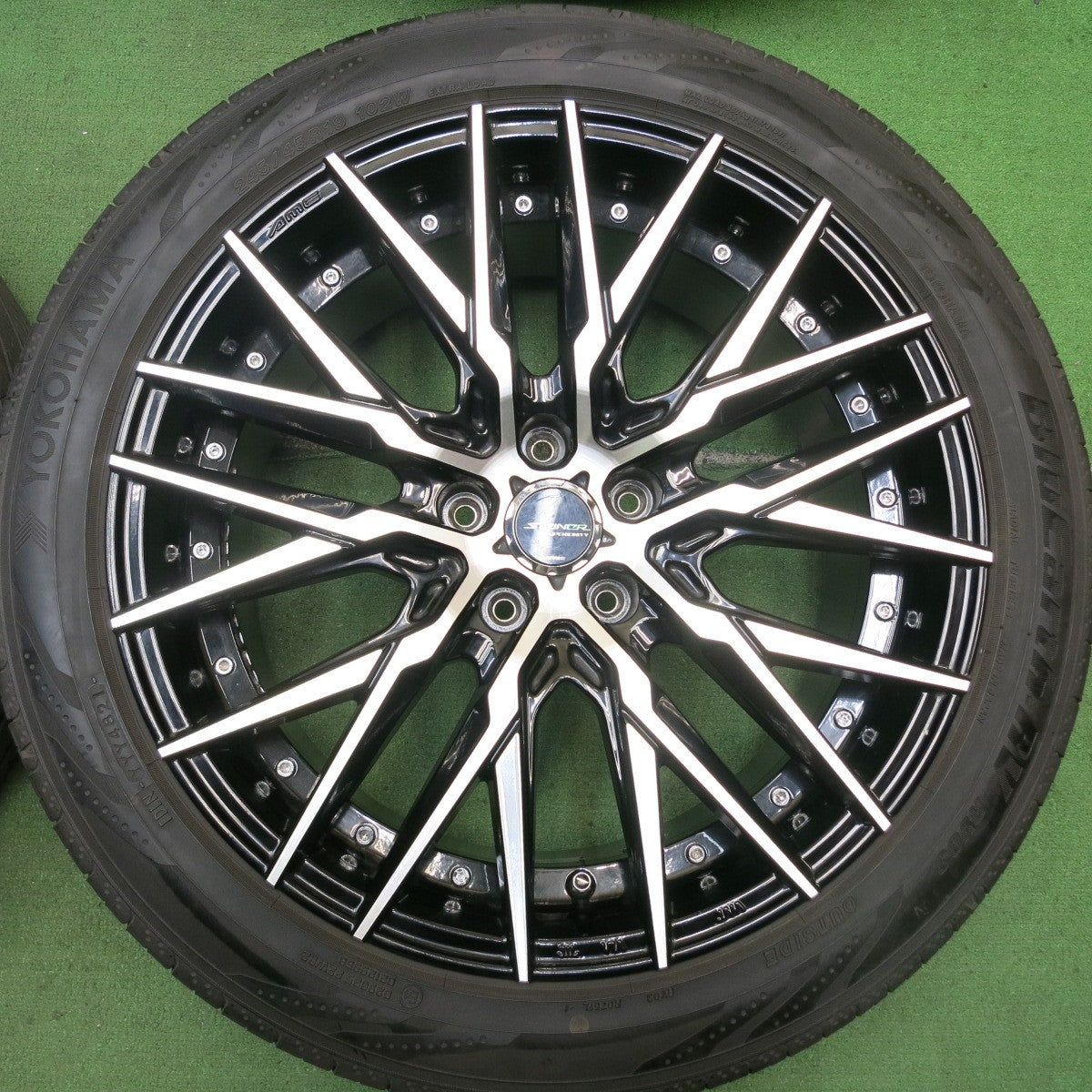 バリ溝!21年!9.5分★STEINER CVX AME 245/45R19 ヨコハマ BluEarth-RV RV03 19インチ シュタイナー PCD114.3/5H★5081605HAノ