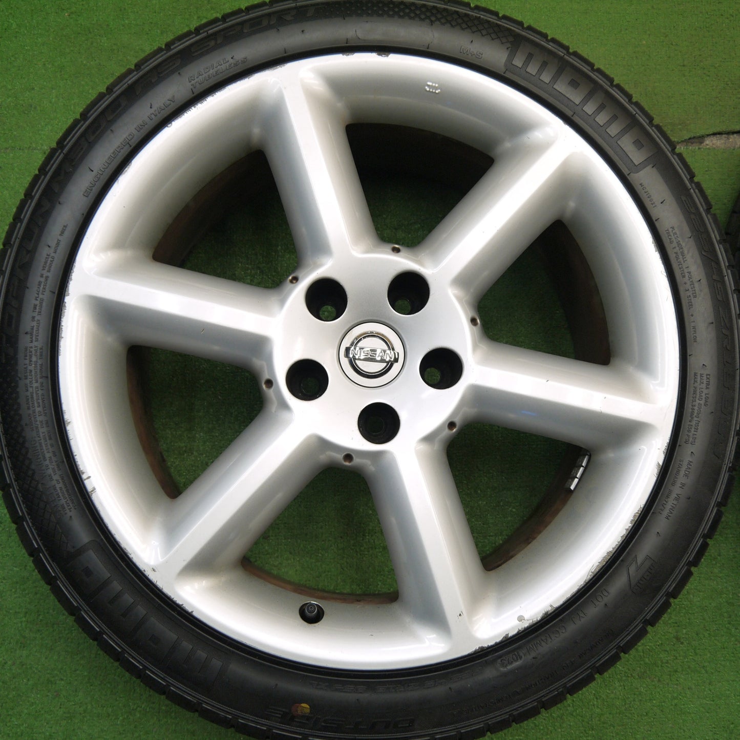 バリ溝!23年!ほぼ10分★日産 Z33 フェアレディZ 純正 225/45R18 245/45R18 モモ トップラン M300 AS SPORT 18インチ PCD114.3/5H★5042501Hノ
