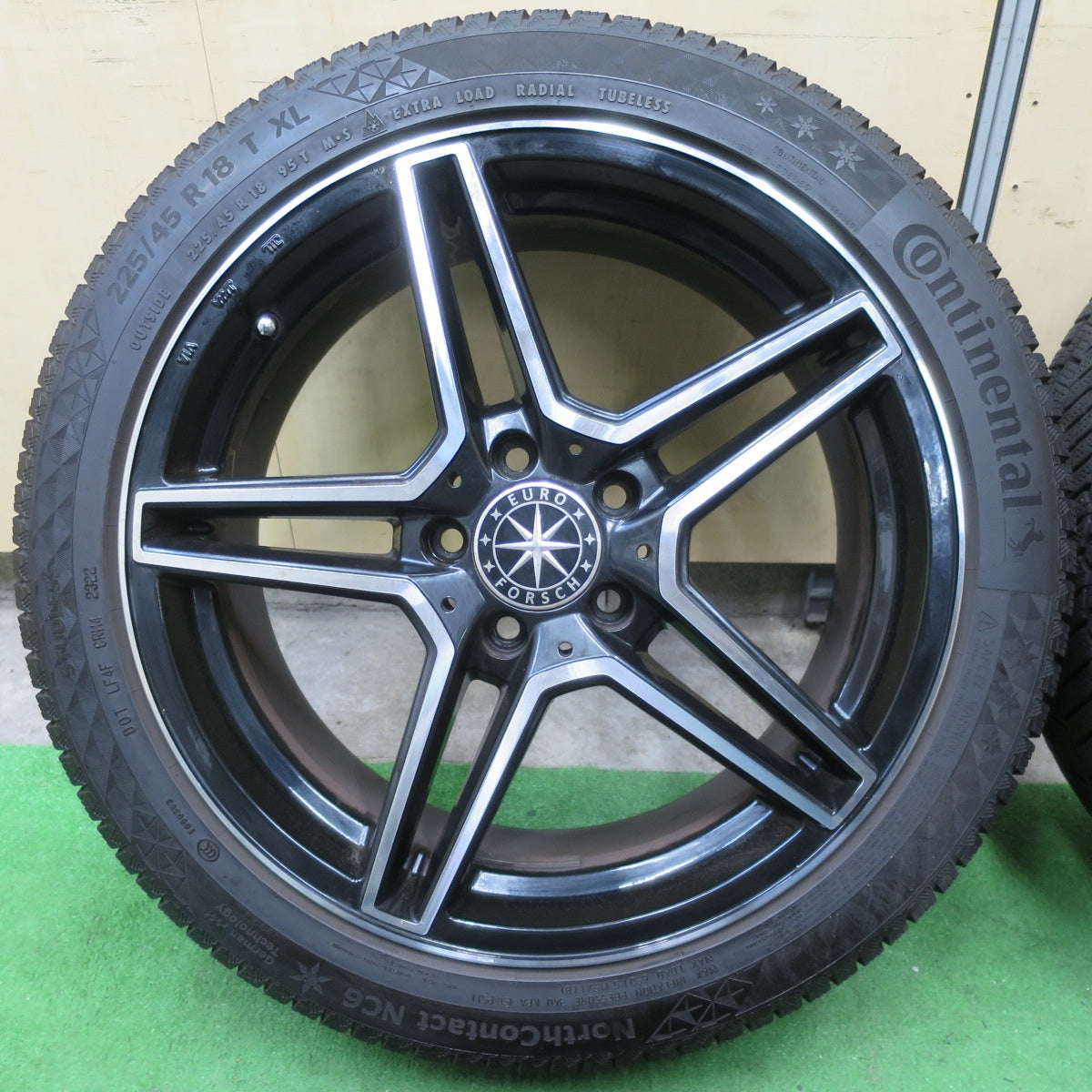 4本価格!22年★ベンツ 等 EURO FORSCH 225/45R18 スタッドレス コンチネンタル ノースコンタクト NC6 18インチ ユーロフォルシュ PCD112/5H★5060402TTス
