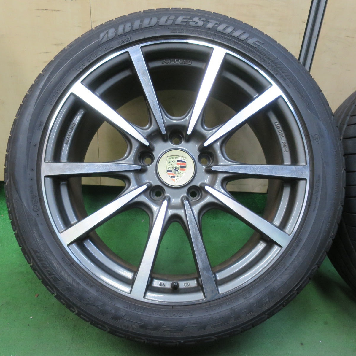 バリ溝!8.5分★ポルシェ カイエン 等 PROCEED MODEL PD-1 275/40R20 ブリヂストン デューラー H/P SPORT プロシード 20インチ PCD130/5H★5070203イノ