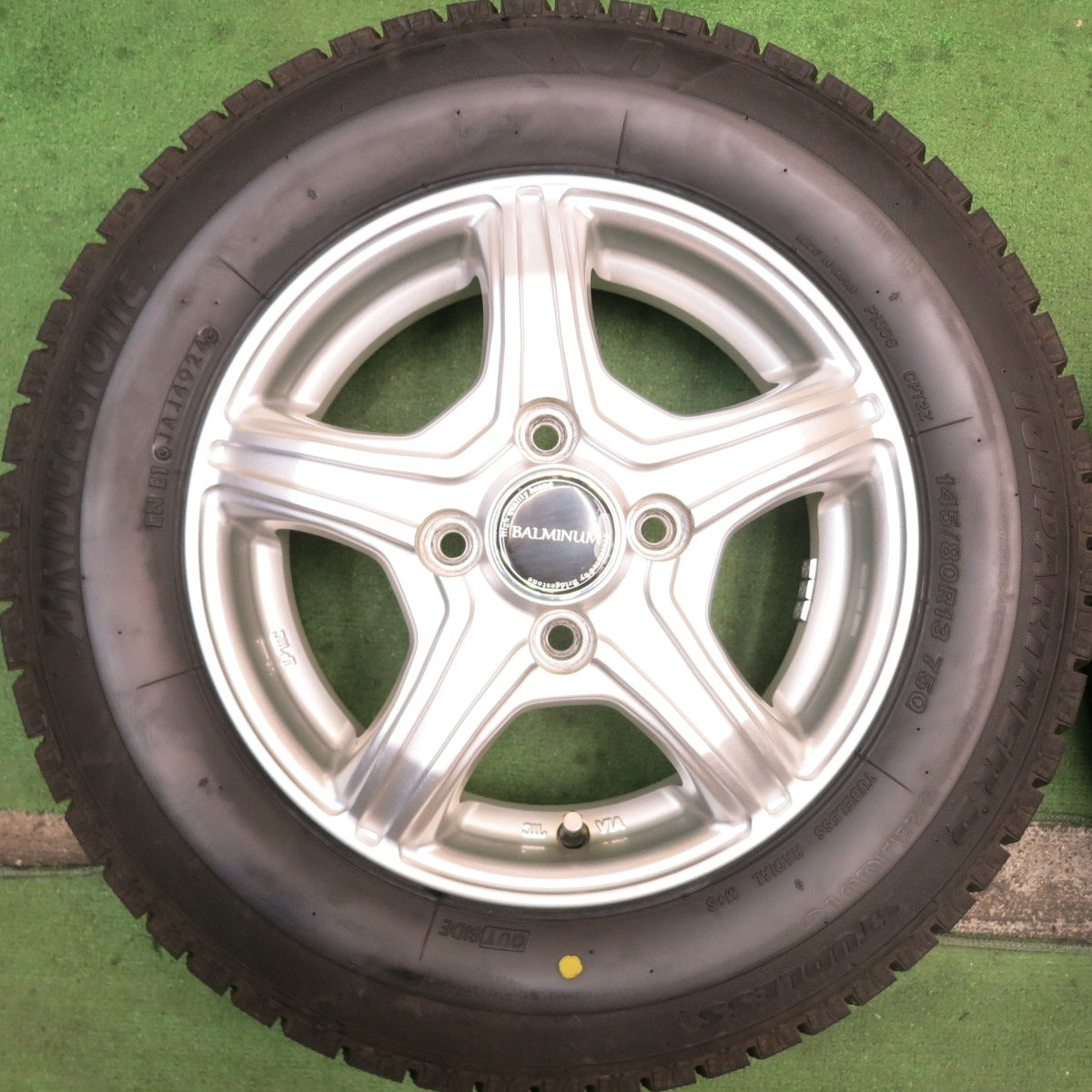 バリ溝!24年!ほぼ10分★スタッドレス 145/80R13 ブリヂストン アイスパートナー2 BALMINUM バルミナ 13インチ PCD100/4H★5081410HAス