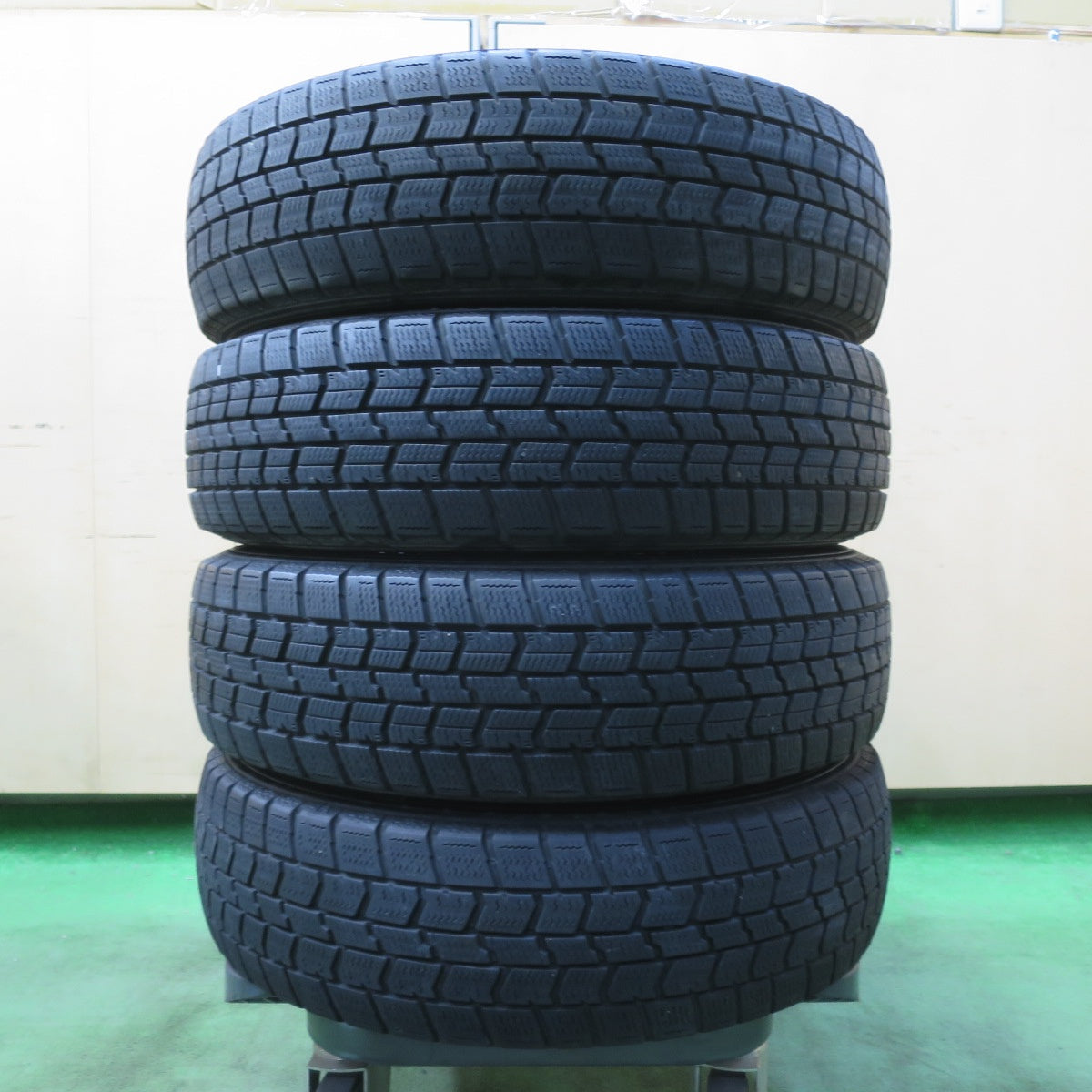 バリ溝!21年!8.5分★スタッドレス 155/65R14 グッドイヤー アイスナビ7 SEIN ザイン 14インチ PCD100/4H★5043007イス