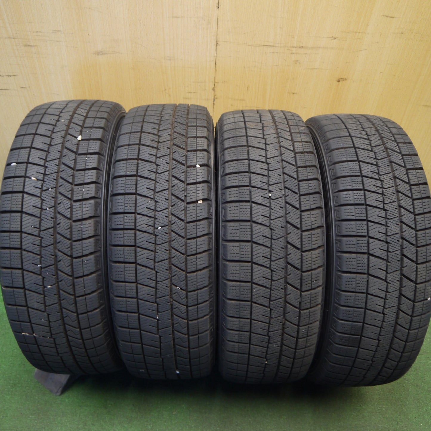 バリ溝!23年!9分★S/F STEINER 175/55R15 スタッドレス ダンロップ ウインターマックス 03 シュタイナー 15インチ PCD100/4H★6031708Hス