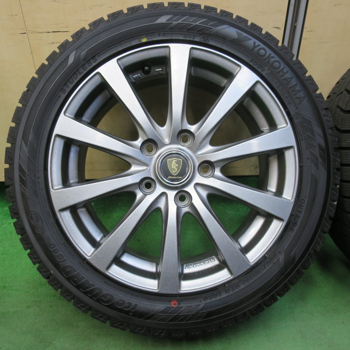 超バリ溝!24年!ほぼ10分★スタッドレス 205/50R16 ヨコハマ アイスガード iG60 MANARAY SPORT マナレイスポーツ 16インチ PCD114.3/5H★5042110イス