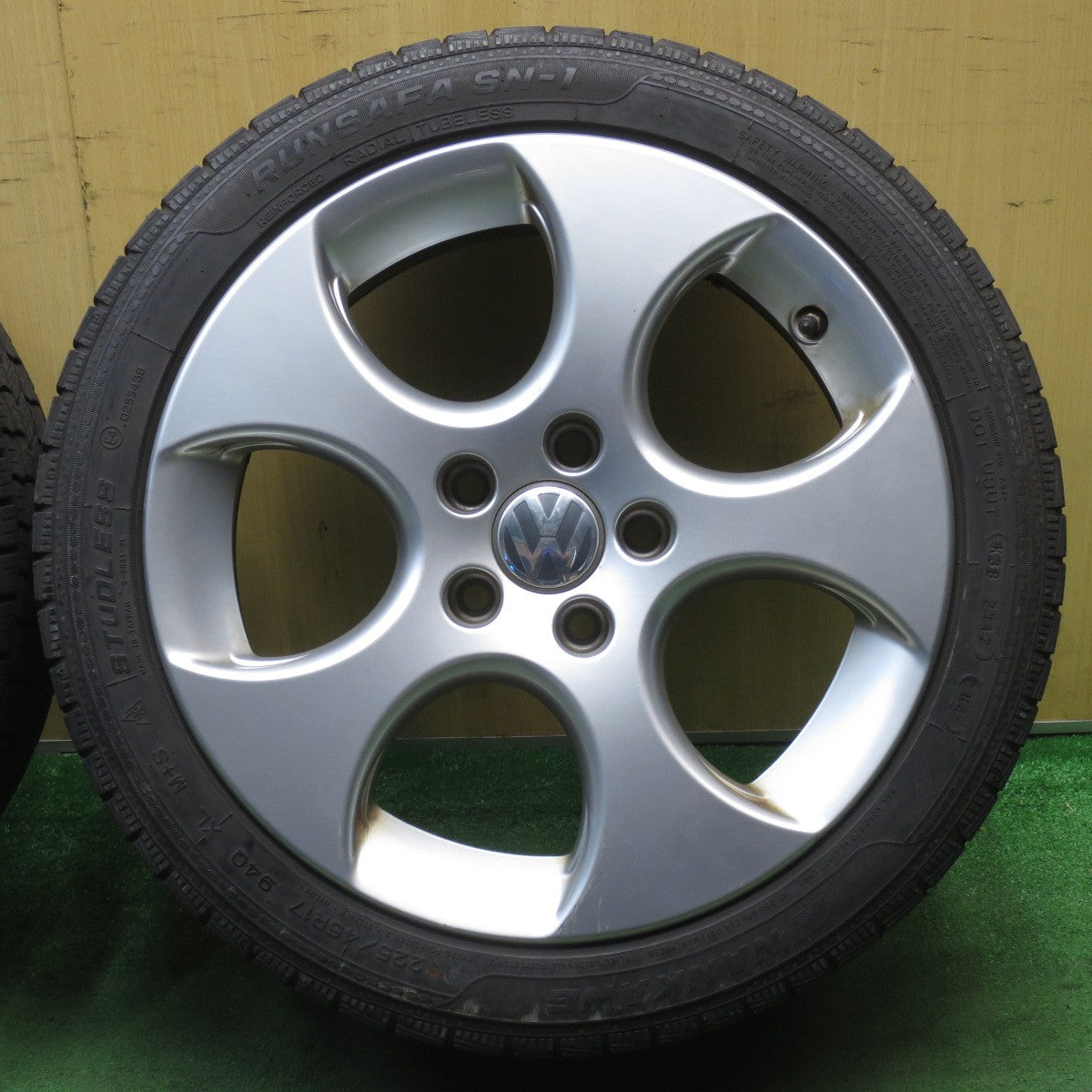 4本価格★ワーゲン ゴルフ 等 純正 BBS RD252 225/45R17 スタッドレス ナンカン RUNSAFA SN-1 17インチ PCD112/5H★5072701NJス