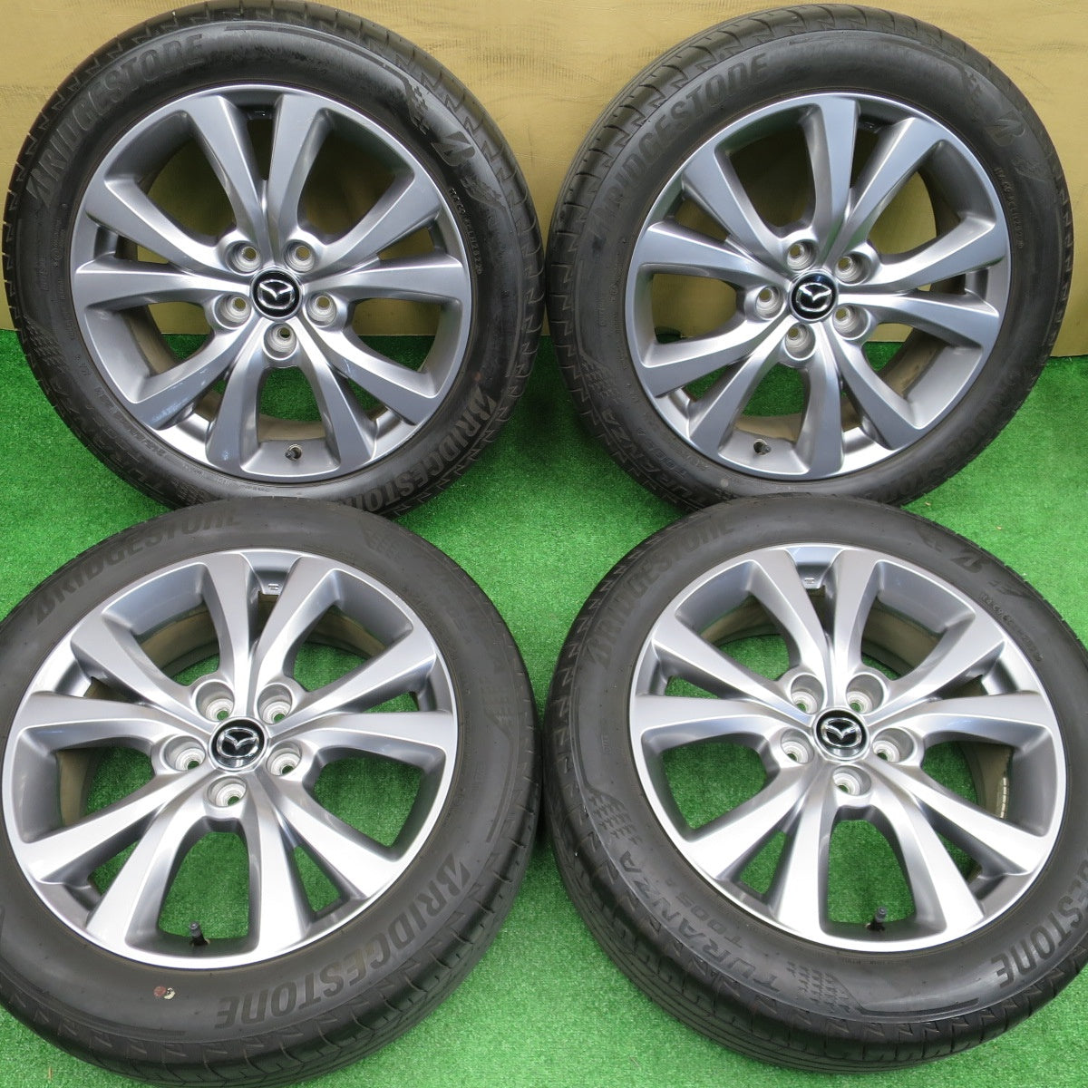 バリ溝!22年!9分★マツダ CX-30 純正 215/55R18 ブリヂストン トランザ T005A 18インチ CX30 PCD114.3/5H★5121105NKス