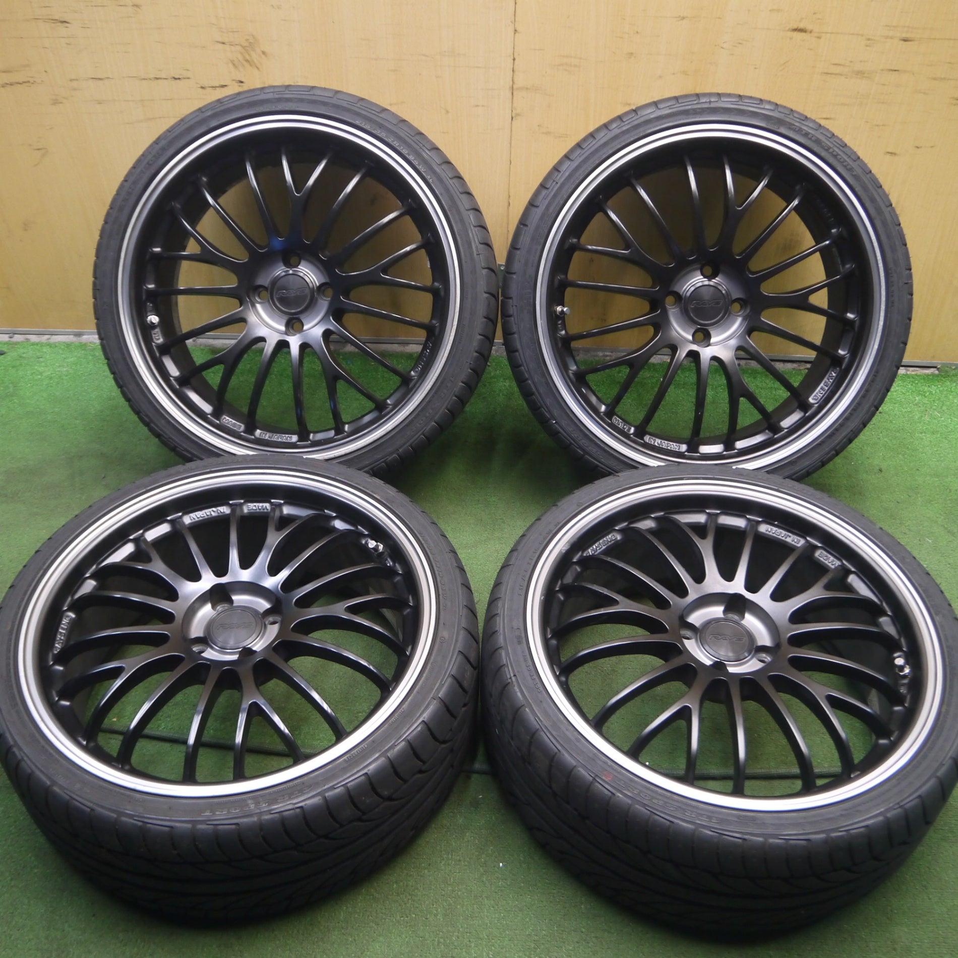 送料無料* バリ溝！キレイ！9.5分☆アバルト等 RAYS C345 PRIME 215