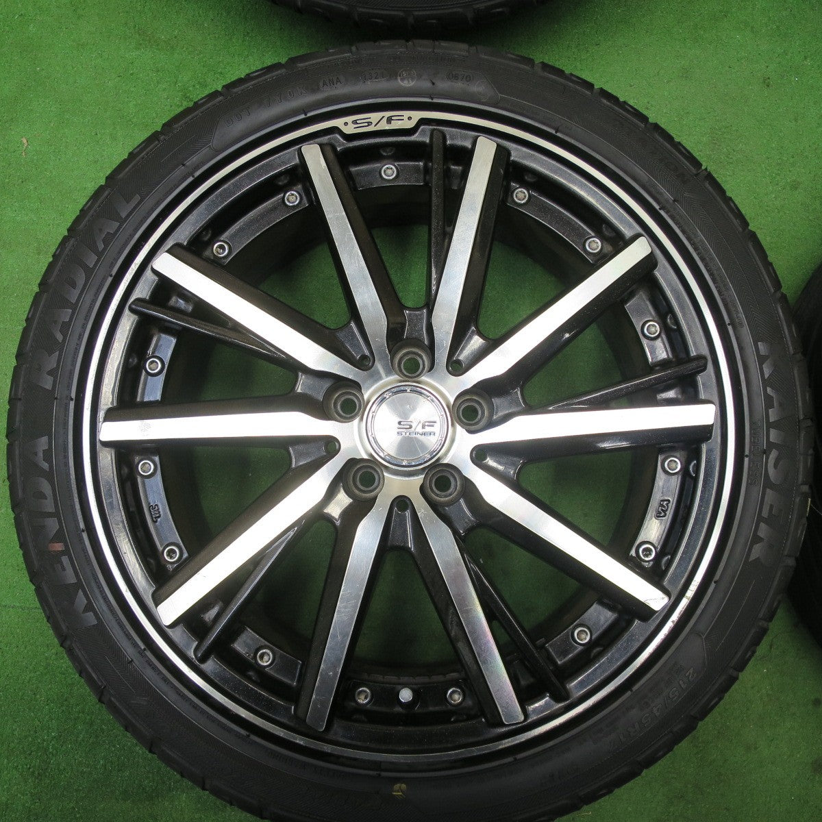 バリ溝!21年!8.5分★86 BRZ 等 S/F STEINER 215/45R17 ケンダ ラジアル カイザー シュタイナー 17インチ PCD100/5H★5060302TTノ