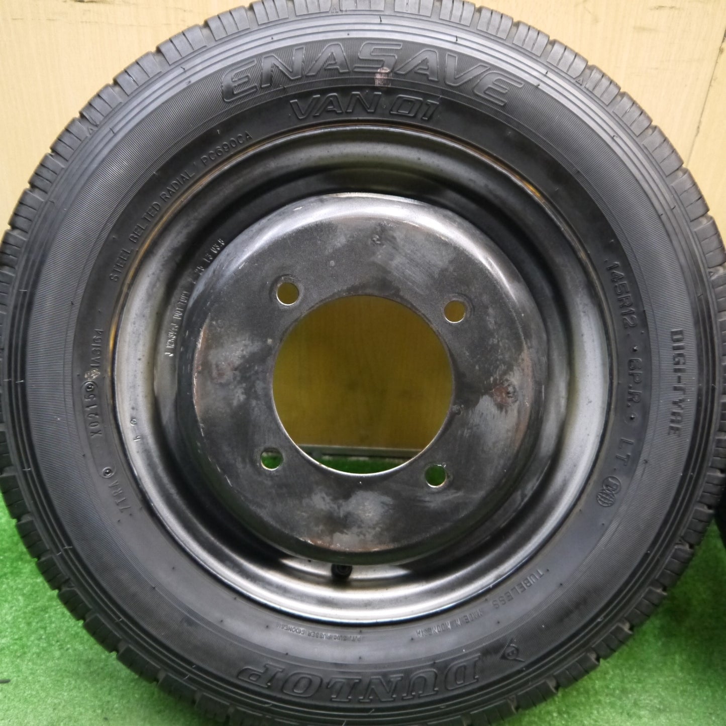4本価格★トラック 145R12 6PR ダンロップ エナセーブ VAN01 TOPY スチール 12インチ PCD150/4H★5071503Hノ