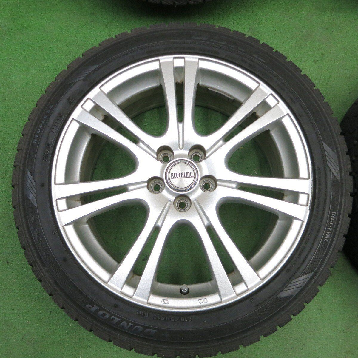 4本価格★インプレッサ 等 REVERLINE 215/50R17 スタッドレス ダンロップ DSX-2 リバーライン 17インチ PCD100/5H★2032601ヒス