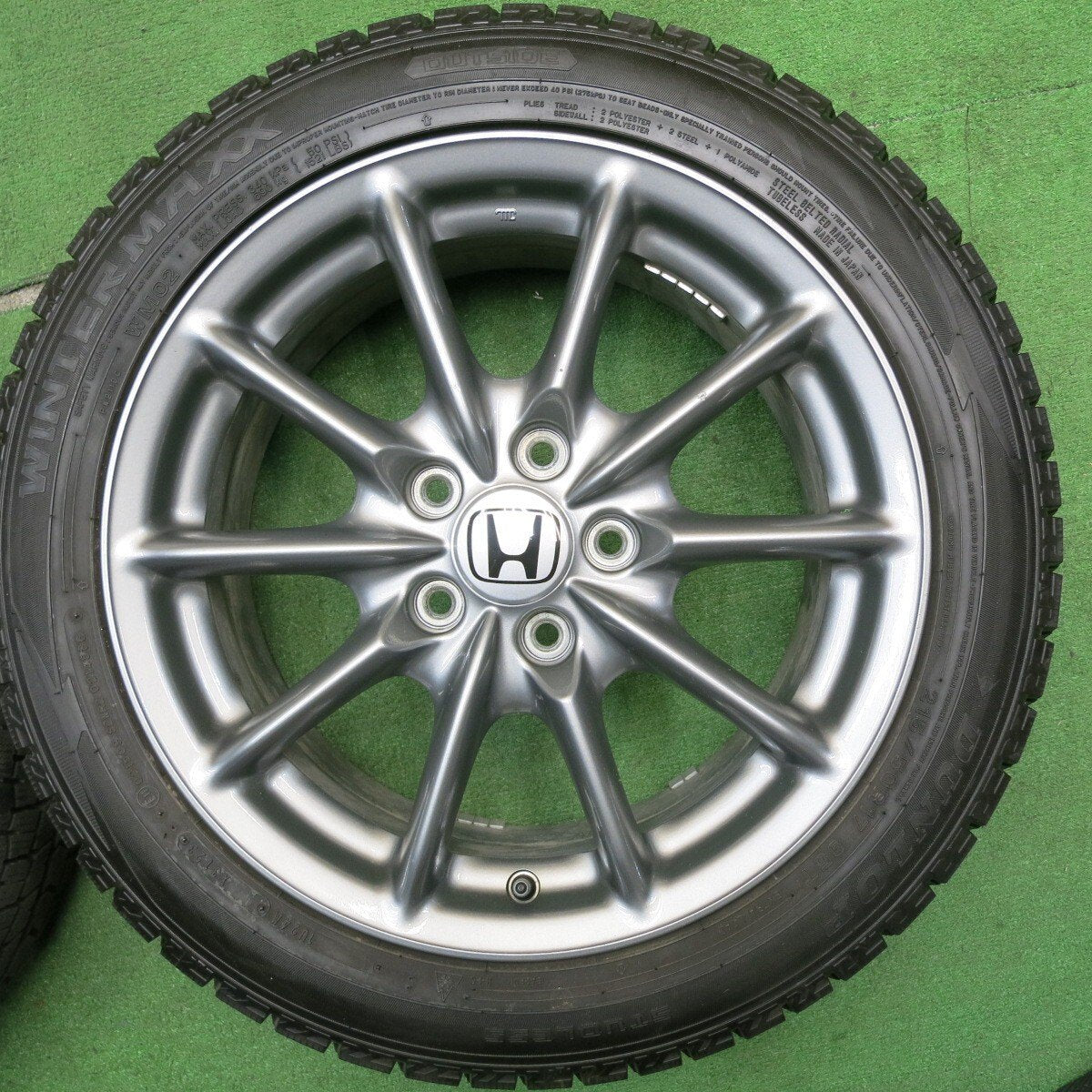 バリ溝!23年!キレイ!9.5分★ホンダ RB1 オデッセイ アブソルート 純正 215/50R17 スタッドレス ダンロップ ウインターマックス WM02 17インチ PCD114.3/5H★5033003NJス