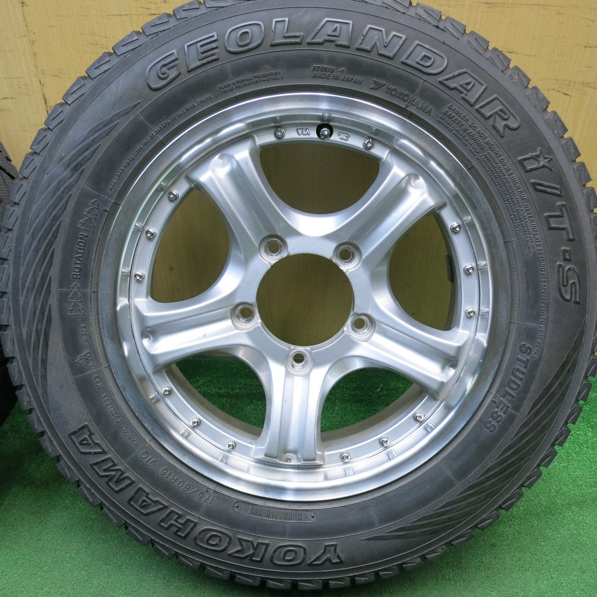 4本価格★スタッドレス 175/80R16 ヨコハマ ジオランダー i/T-S Lehrmeister ROAD SPOKE VR 16インチ レアマイスター PCD139.7/5H★5051302TNス