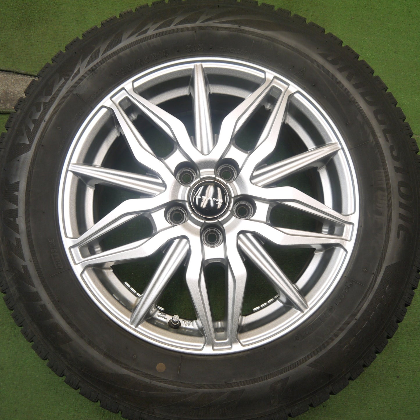 キレイ!21年★プリウス 等 195/65R15 スタッドレス ブリヂストン ブリザック VRX2 AZANE JL アザーネ 15インチ PCD100/5H★5072206Hス