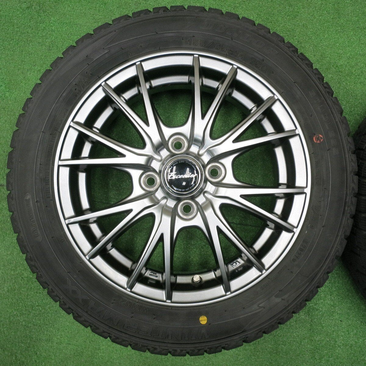 21年!★スタッドレス 155/65R14 ダンロップ ウインターマックス WM02 Exceeder エクシーダー 14インチ PCD100/4H★4121104NJス