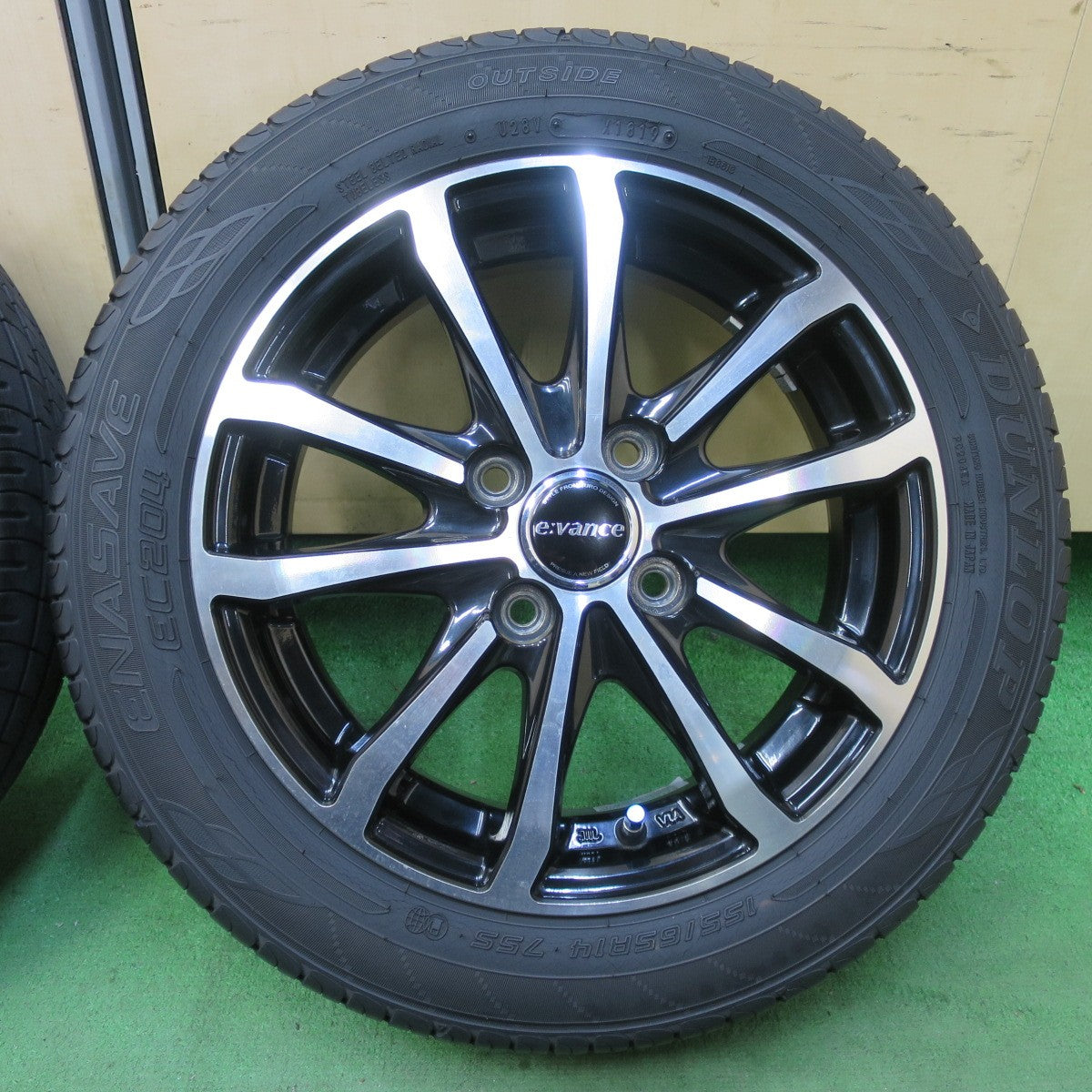 4本価格★155/65R14 ダンロップ エナセーブ EC204 e:vance エヴァンス 14インチ PCD100/4H★5053002イノ