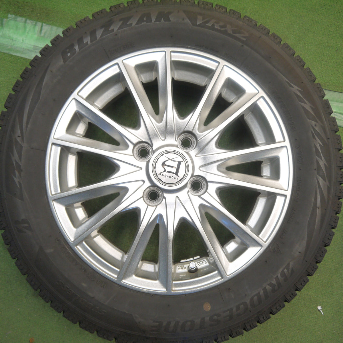 バリ溝!24年!9分◎スタッドレス 165/65R14 ブリヂストン ブリザック VRX2 Aphrodite アフロディーテ 14インチ ハスラー ソリオ 等 PCD100/4H◎6100604Hス