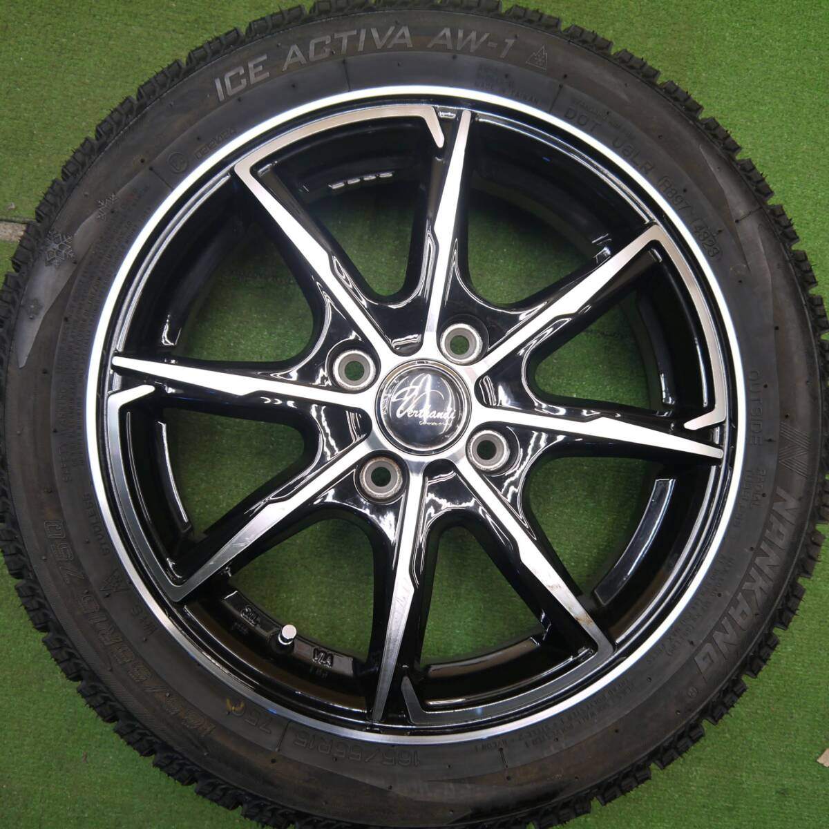 タイヤほぼ未使用!23年!キレイ★スタッドレス 165/55R15 ナンカン アイスアクティバ AW-1 Verthandi ヴェルザンディ ヴェルサンディ 15インチ 軽サイズ PCD100/4H★5031804Hス