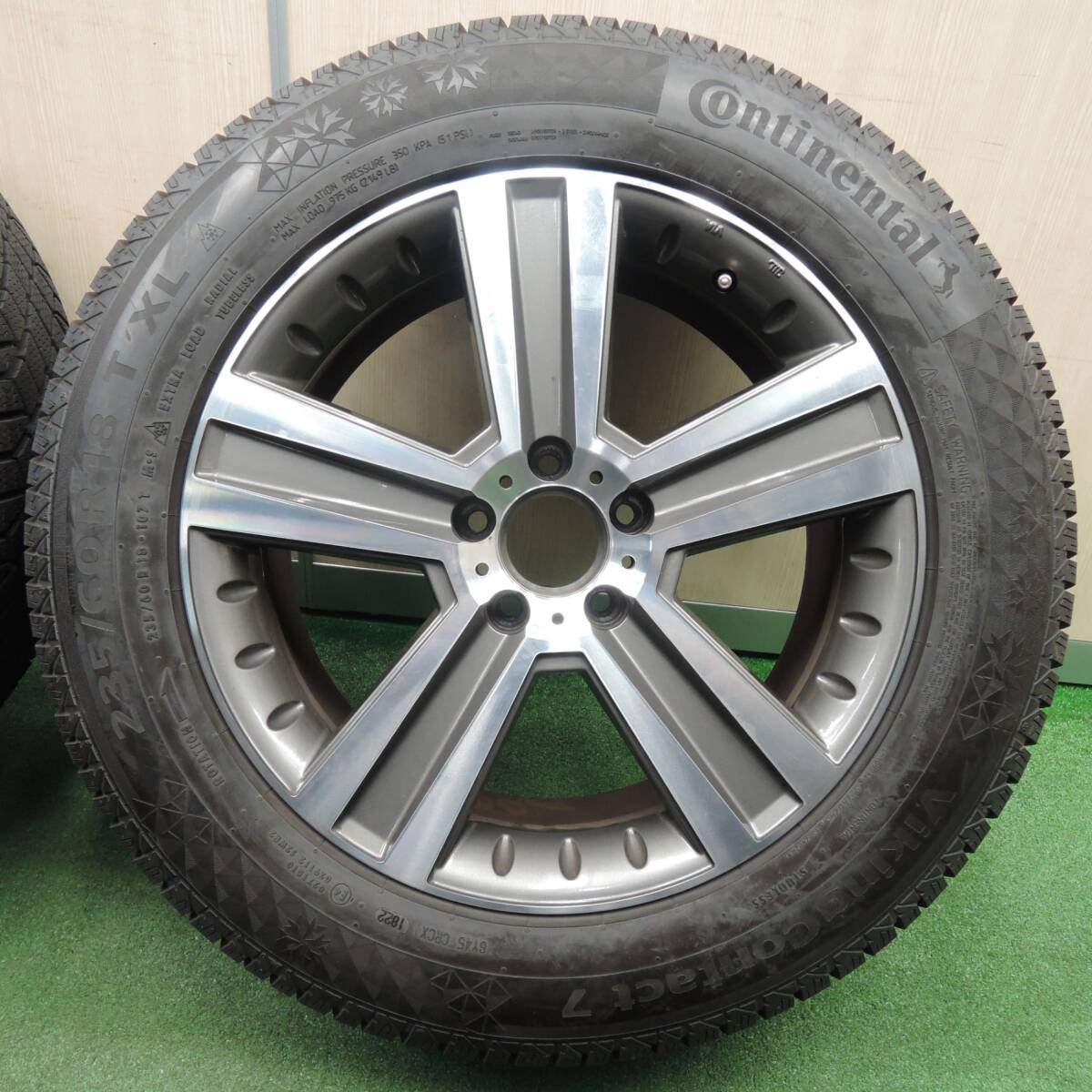 バリ溝 綺麗 9.5分 22年★ベンツ等 EuroPremium 235/60R18 スタッドレス コンチネンタル コンタクト7 PCD112/5H★4022309NJス