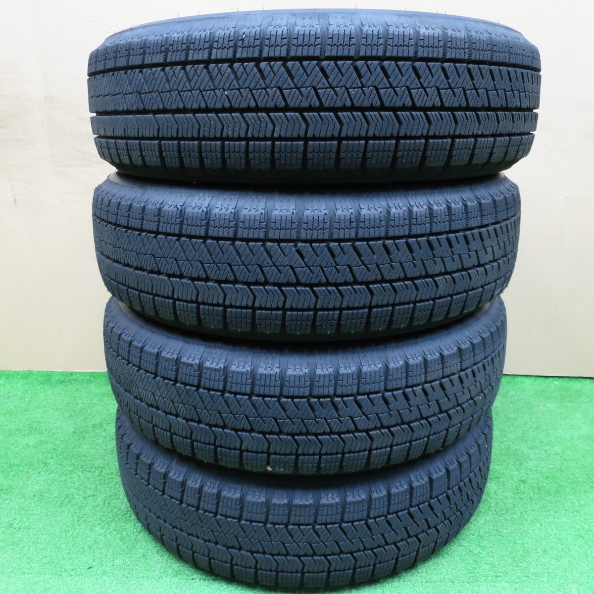バリ溝!23年!9分★スズキ ハスラー 純正 スチール 165/60R15 スタッドレス ブリヂストン ブリザック VRX2 15インチ PCD100/4H★5122103NKス