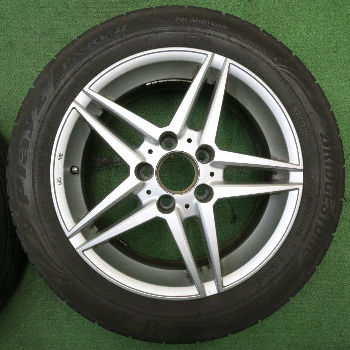4本価格!21年★ベンツ 等 AGA Schalf 205/55R16 ブリヂストン プレイズ PX-RV2 シャルフ 16インチ PCD112/5H★5060301NJノ