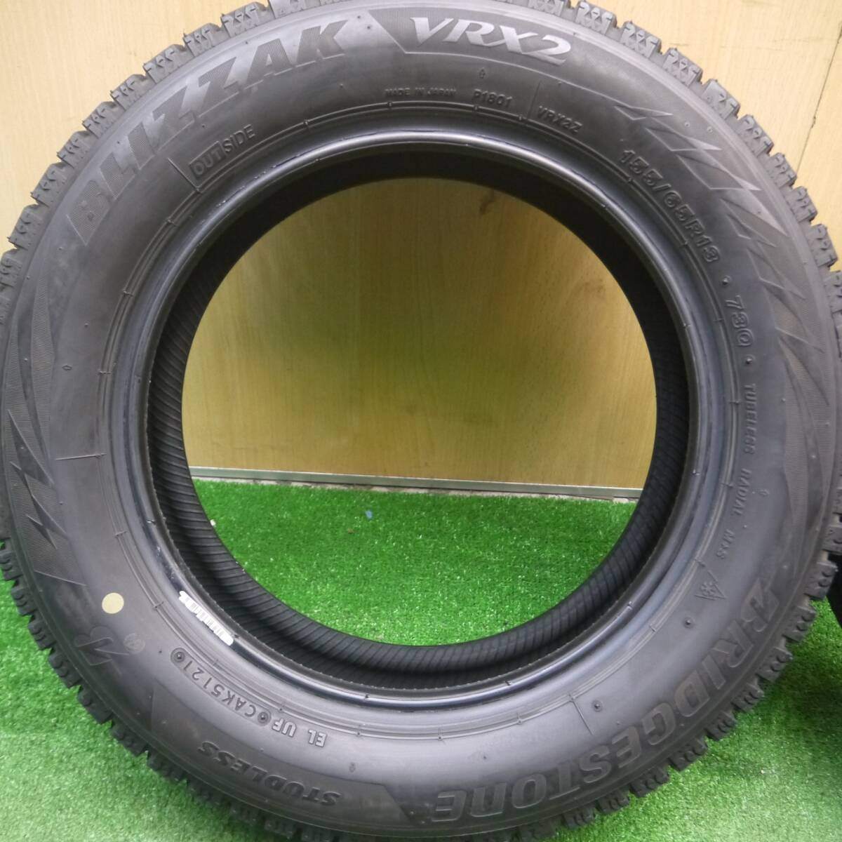 バリ溝!21年!9分★スタッドレス 155/65R13 ブリヂストン ブリザック VRX2 タイヤ 13インチ ワゴンR ムーブ ライフ ラパン アルト 等★5022508Hスタ