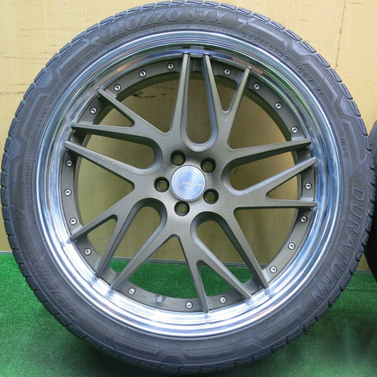 4本価格★WORK GNOSIS CVX M-SR 265/40R22 デュラターン MOZZO STX ミネルバ ECOSPEED2 SUV ワーク PCD108/5H★5043001NJノ