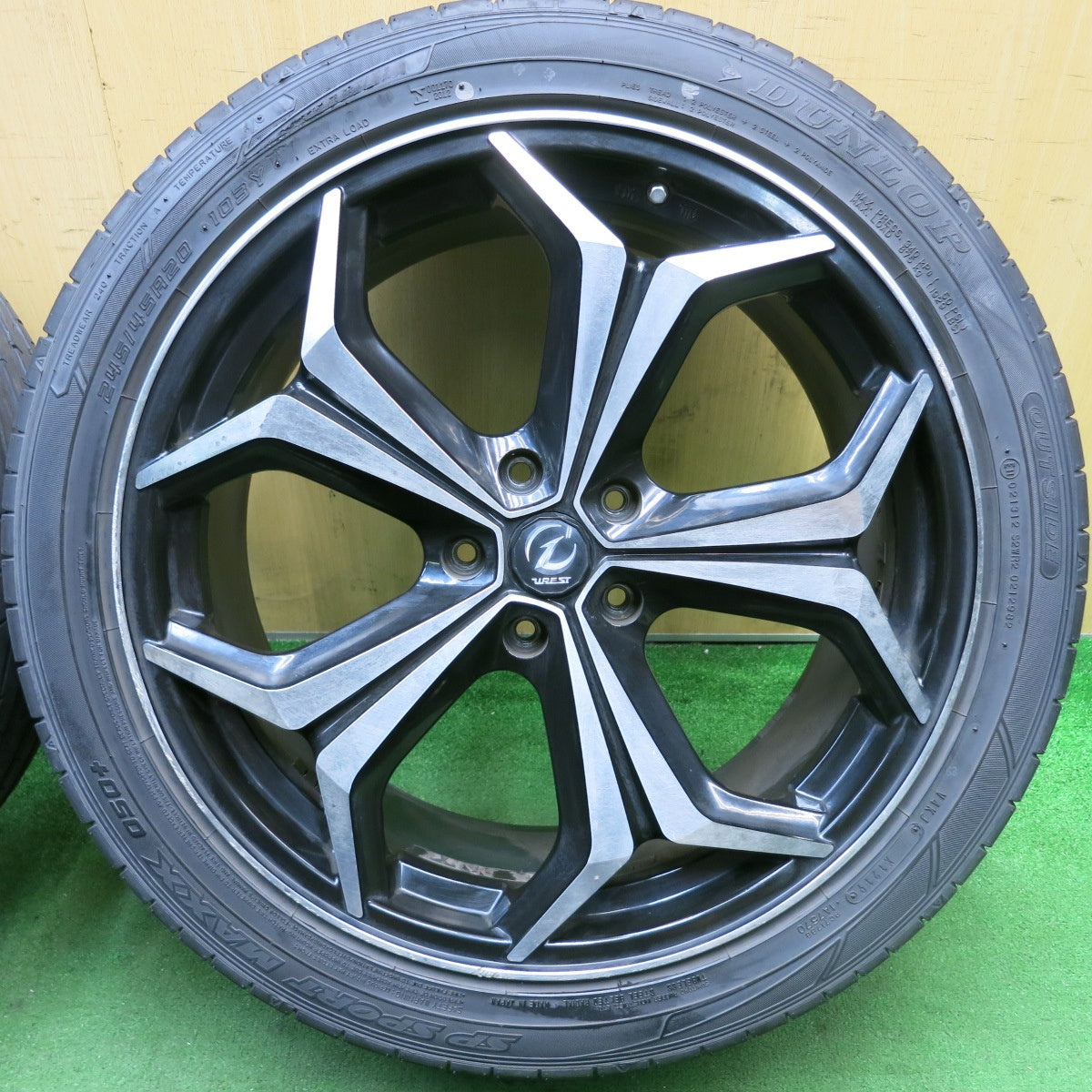 4本価格★WREST WS-7 245/45R20 ダンロップ SPスポーツマックス 050+ 20インチ ヴァレスト PCD114.3/5H★5062705AKノ