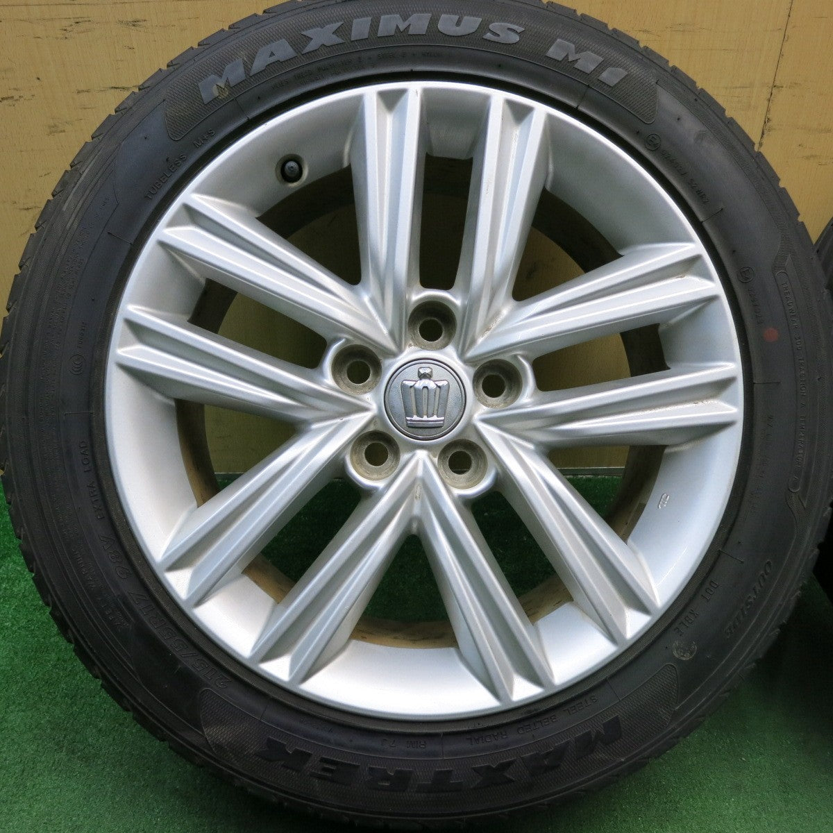 4本価格★トヨタ 210系 クラウン アスリート 純正 215/55R17 マックストレック MAXIMUS M1 17インチ PCD114.3/5H★5062706AKノ