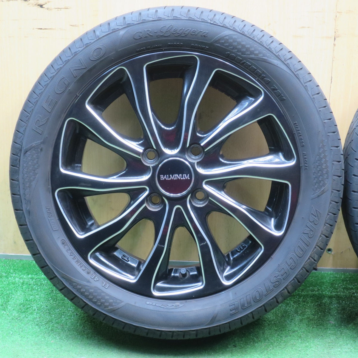 キレイ!23年★165/55R14 ブリヂストン レグノ GR-Leggera BALMINUM バルミナ 軽サイズ 14インチ PCD100/4H★5092602NJノ
