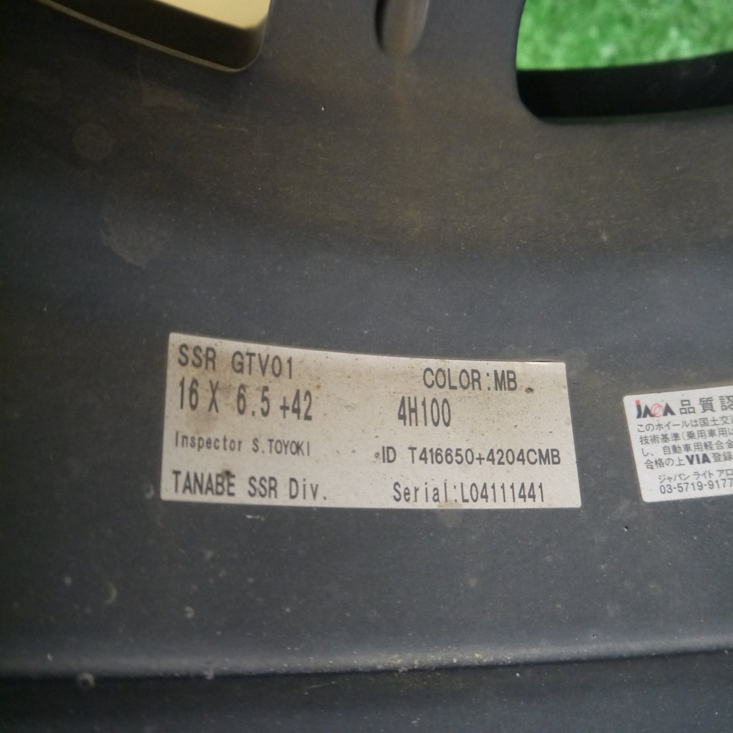 センサー付!キレイ★SSR GTV01 TANABE 16インチ ホイール タナベ 16×6.5J PCD100/4H★6042209Hホ