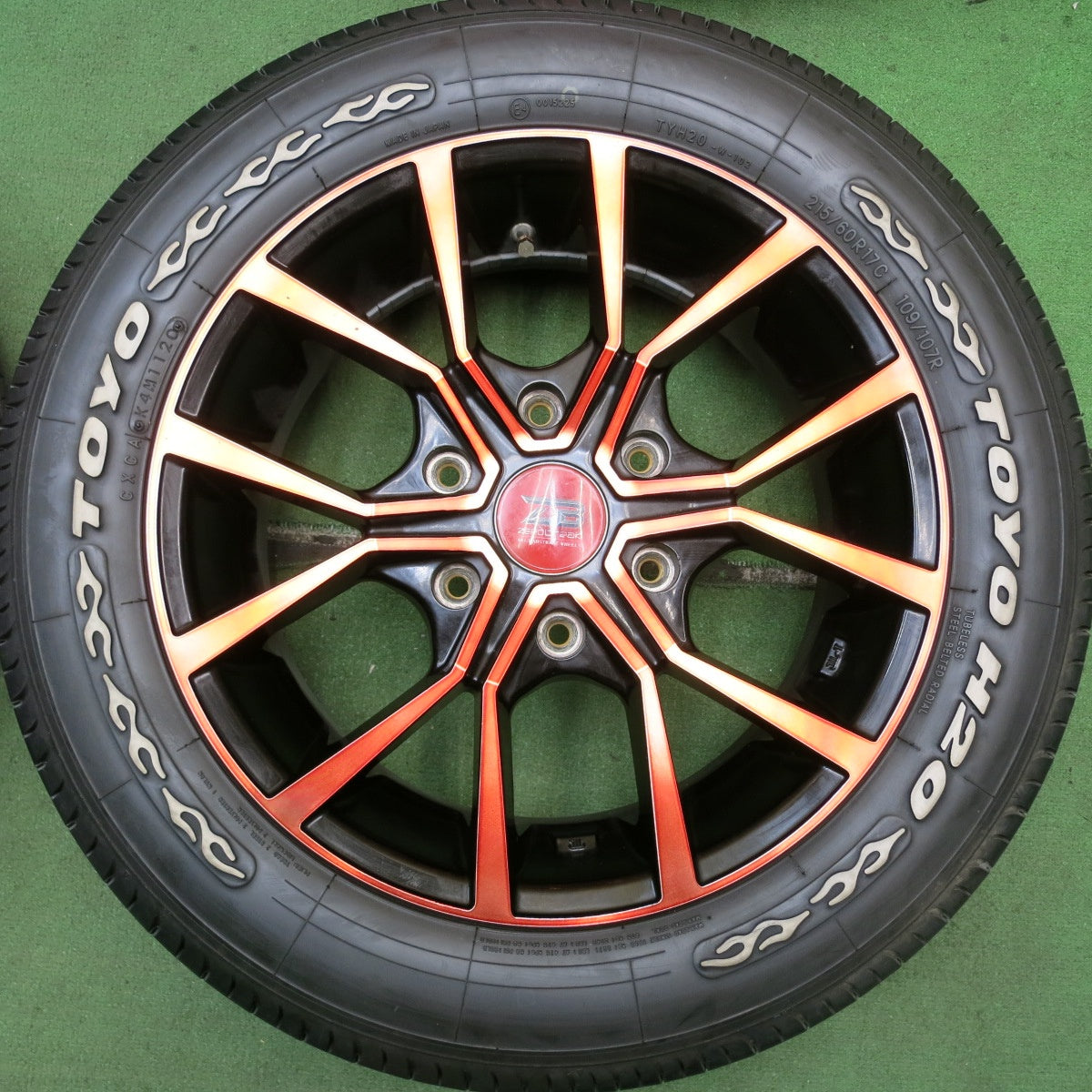 バリ溝!9.5分★ZERObreak FORCE レッド 215/60R17C 109/107R トーヨー H20 ホワイトレター ゼロブレイク 17インチ PCD139.7/6H★5080206HAノ