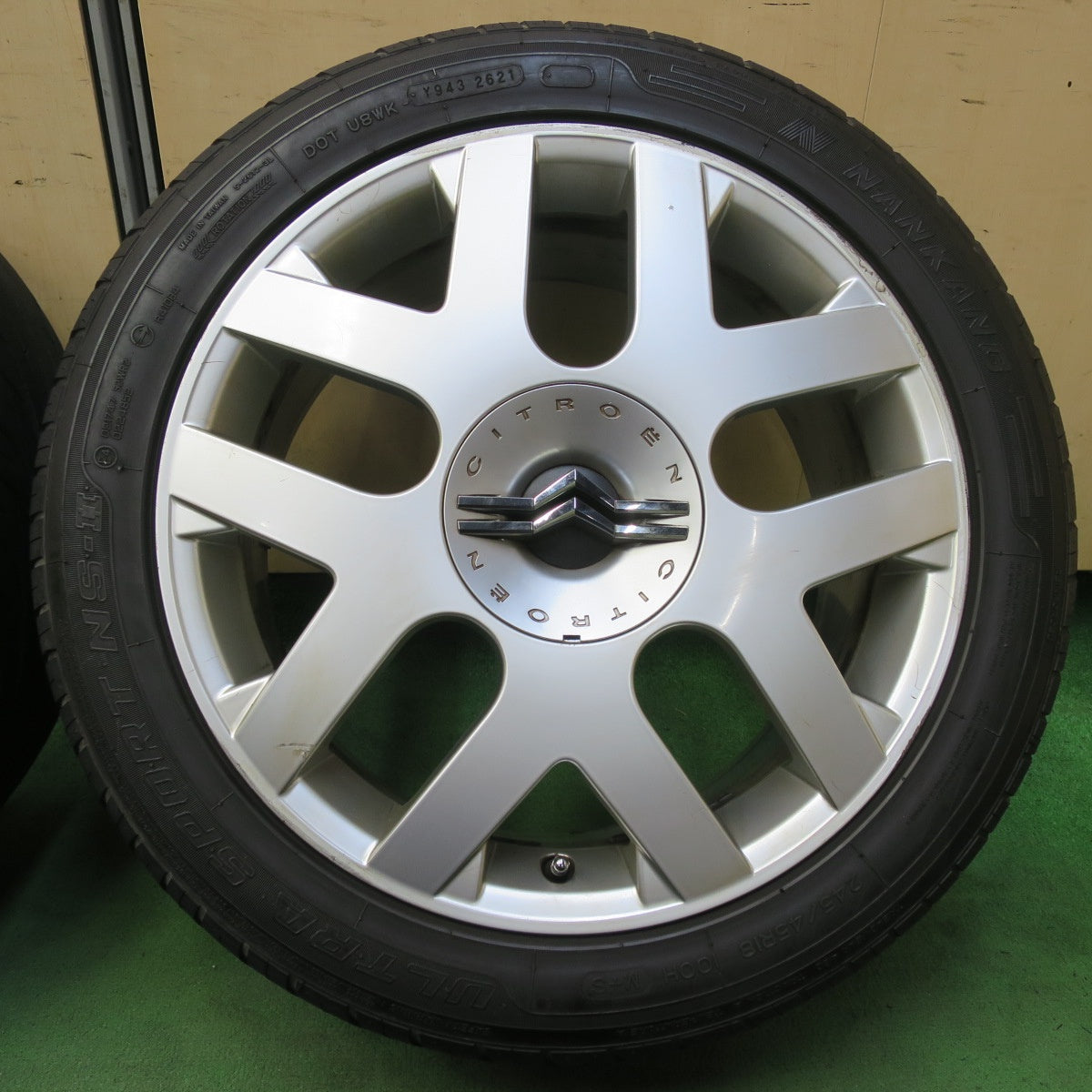 バリ溝!21年!8.5分★シトロエン C6 純正 245/45R18 ナンカン ウルトラスポーツ NS-2 18インチ PCD108/5H★5092704イノ