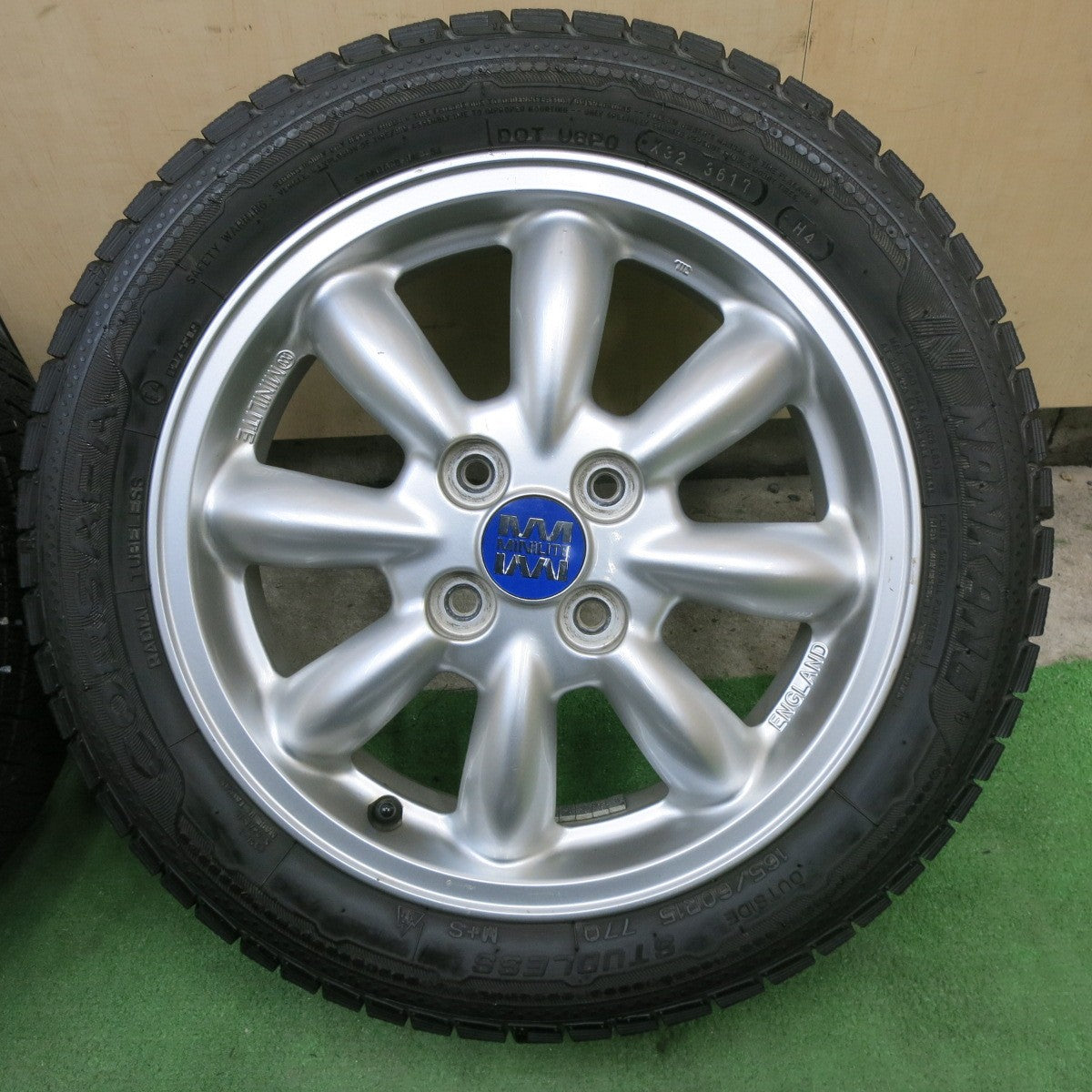 キレイ★ダイハツ ミラジーノ 等 MINILITE 165/60R15 スタッドレス ナンカン CORSAFA ミニライト 15インチ PCD100/4H★6012606ナス