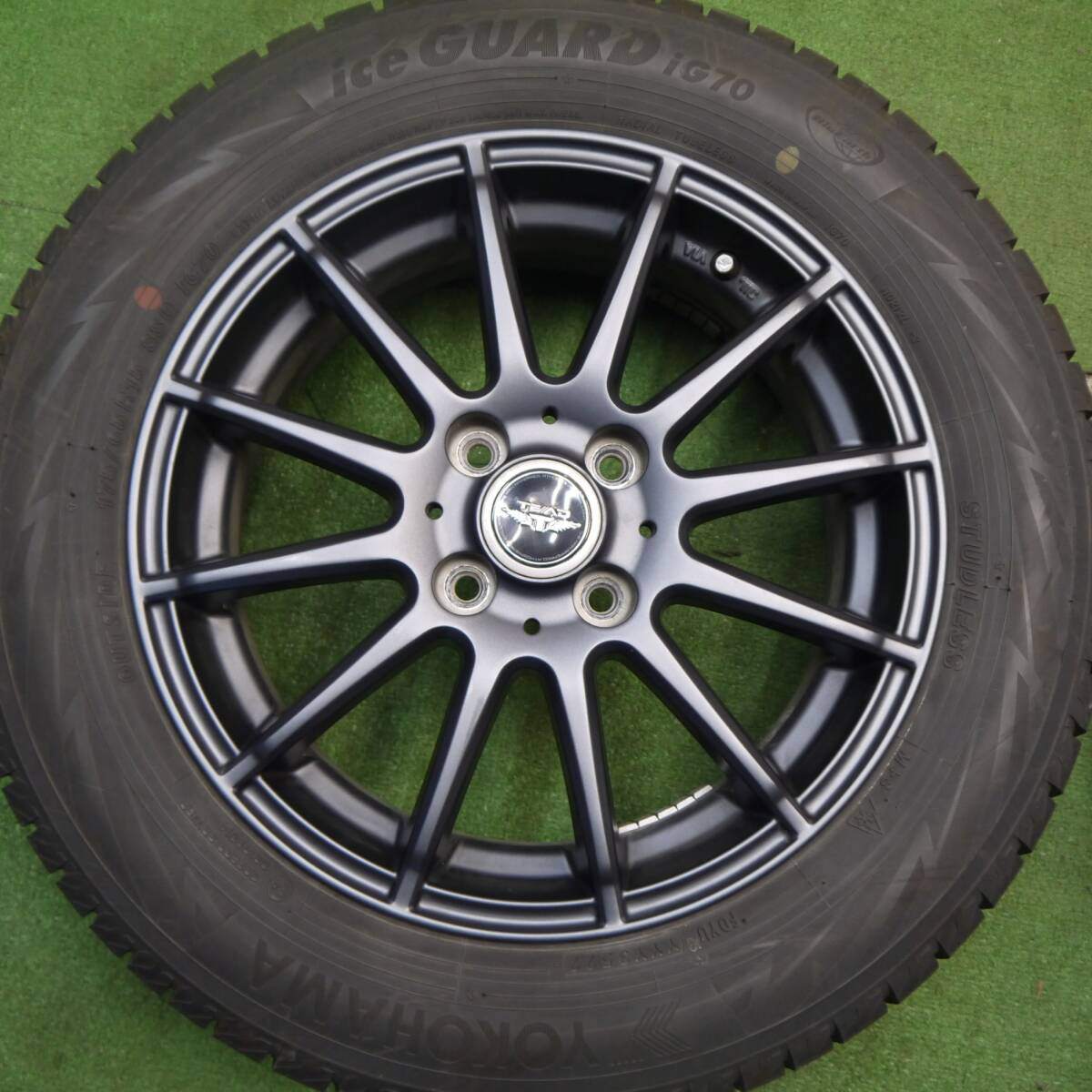 バリ溝!22年!キレイ!8.5分★スタッドレス 175/65R15 ヨコハマ アイスガード iG70 TEAD テッド 15インチ PCD100/4H★5040406Hス