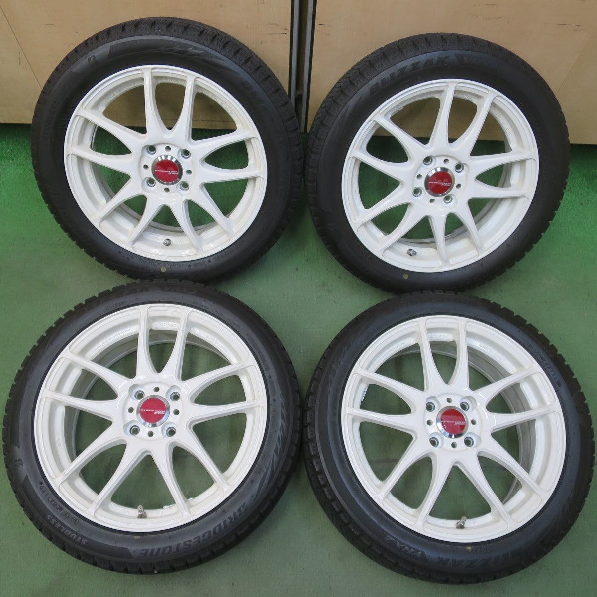 バリ溝!9.5分◎S660 WORK EMOTION Kiwami 165/55R15 195/45R16 スタッドレス ブリヂストン ブリザック VRX2 ワーク エモーション 極 15 16 インチ PCD100/4H◎6101203イス