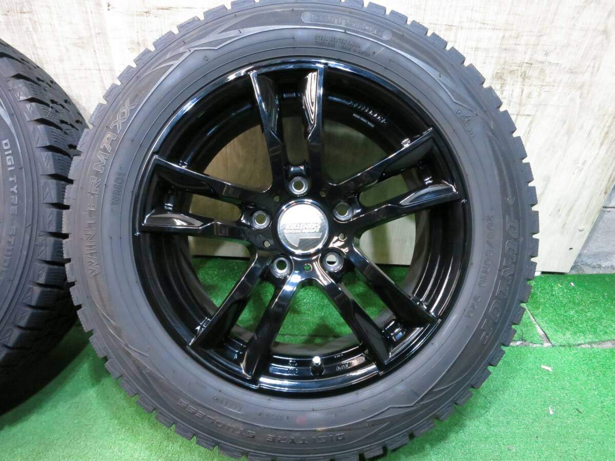 バリ溝!キレイ!9.5分以上★ミニ R60 クロスオーバー 等 KELLENERS sport 205/60R16 スタッドレス ダンロップ ウインターマックス WM01 ケレナーズ スポーツ 16インチ PCD120/5H★2121307Hス