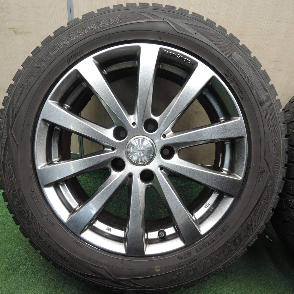 4本価格★BMW等 Team Sparco 225/55R17 スタッドレス ダンロップ ウインターマックス WM01 PCD120/5H★4030104TNス