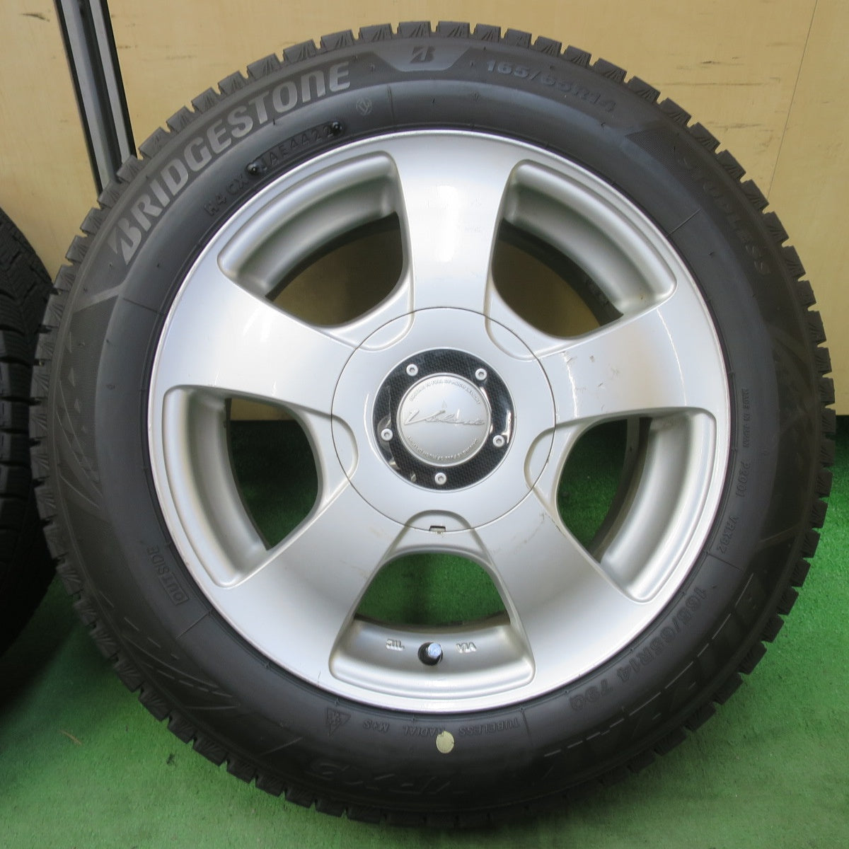 バリ溝!22年!ほぼ10分★スタッドレス 165/65R14 ブリヂストン ブリザック VRX3 Violento ヴィオレント 14インチ PCD100 114.3/4H マルチ★5050507イス
