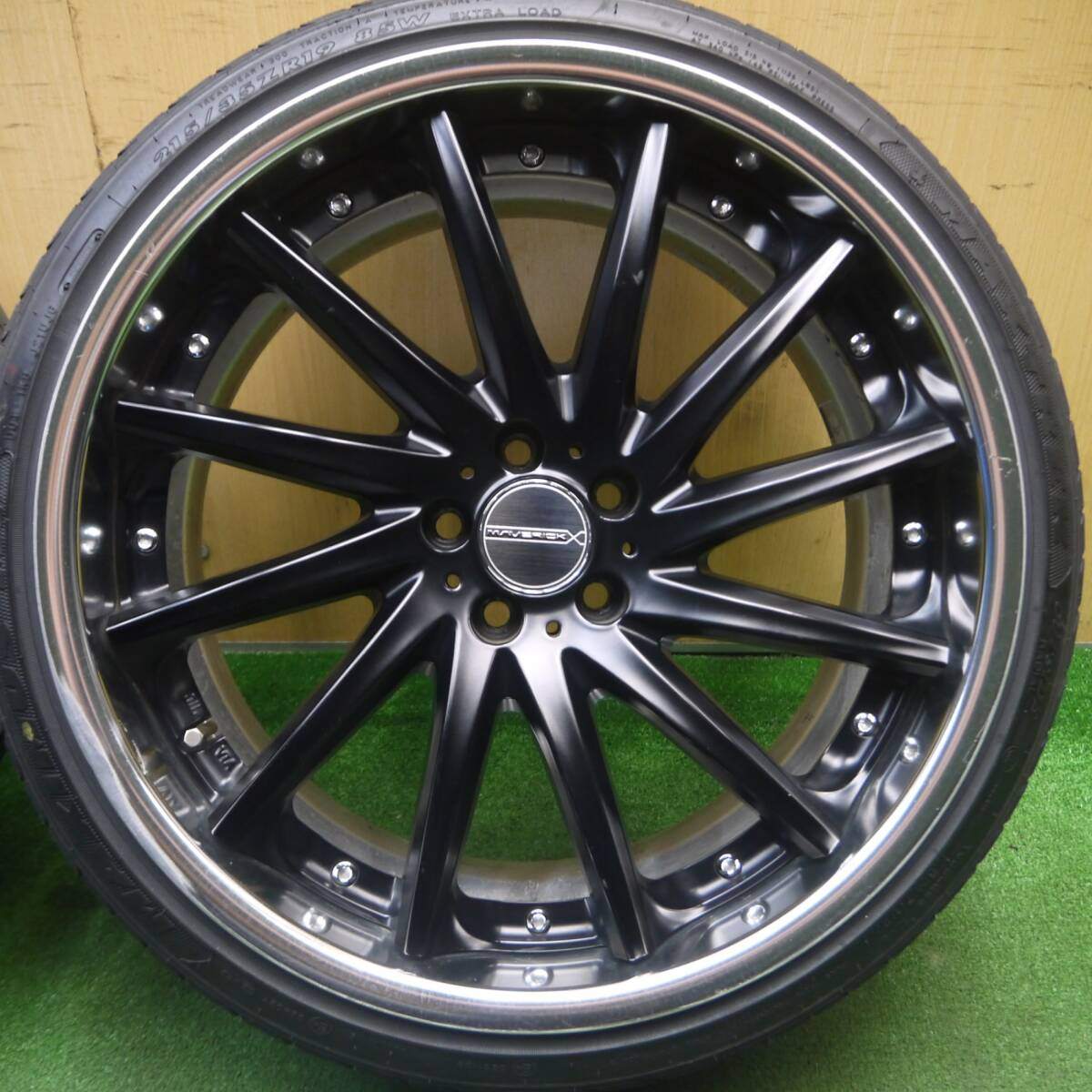 超バリ溝 24年 ほぼ10分★86 BRZ等 MAVERICK MV-1212F 215/35R19 マックストレック M1 マーベリック PCD100/5H★2021207Hノ