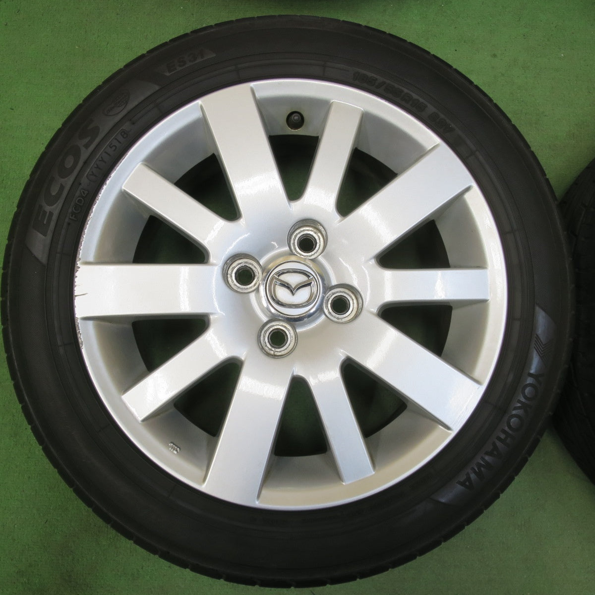 4本価格★マツダ ベリーサ 純正 185/55R15 ヨコハマ エコス ES31 15インチ PCD100/4H★5042604イノ