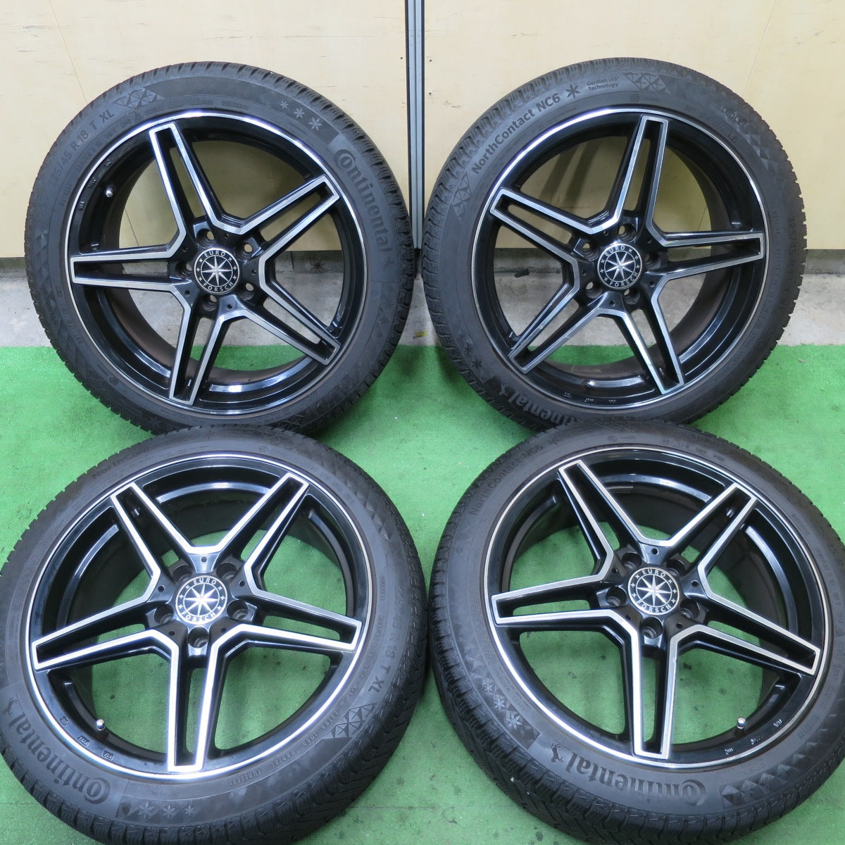 4本価格!22年★ベンツ 等 EURO FORSCH 225/45R18 スタッドレス コンチネンタル ノースコンタクト NC6 18インチ ユーロフォルシュ PCD112/5H★5060402TTス