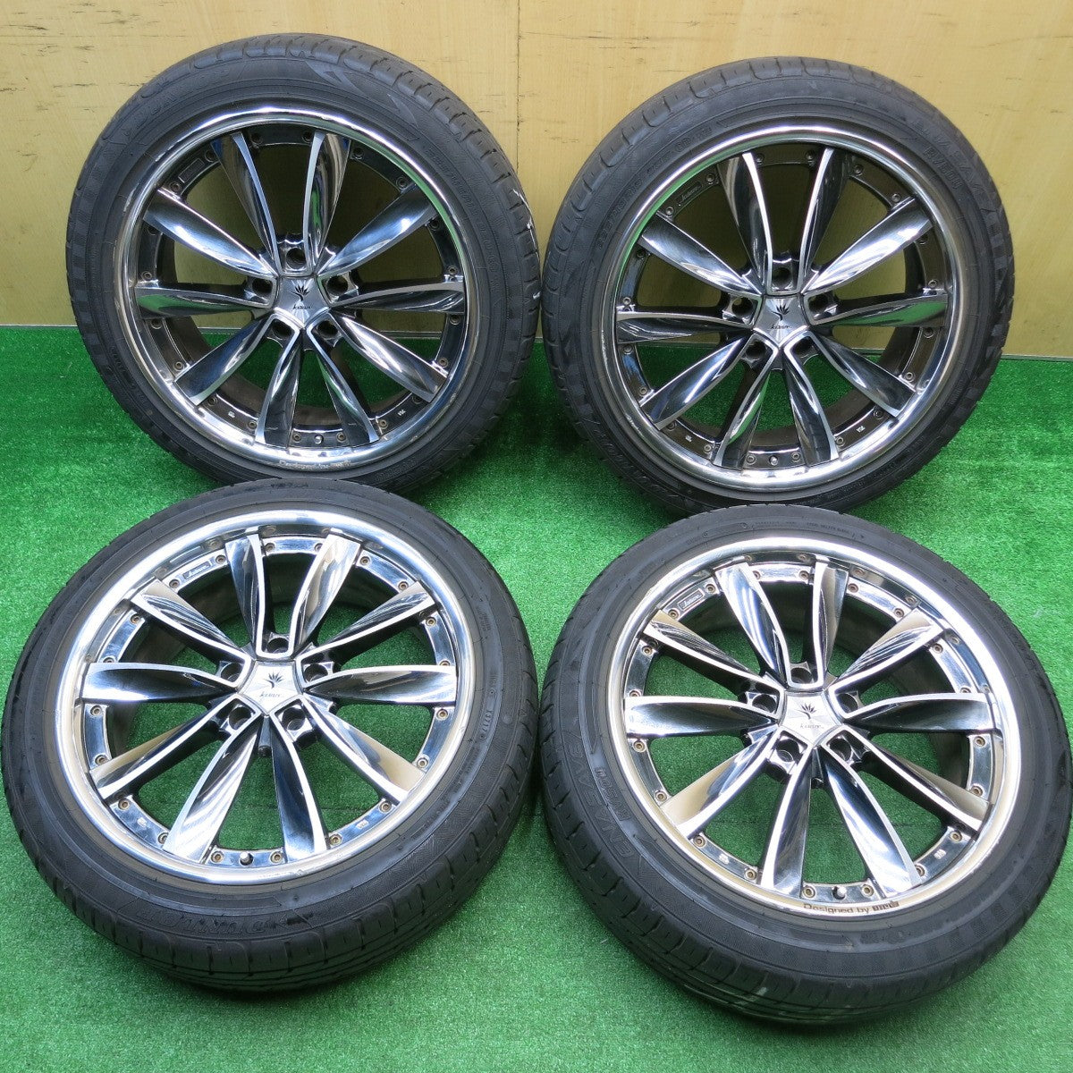 バリ溝!9分★kranze CHRISHNA 225/45R19 ダンロップ エナセーブ RV504 クレンツェ クリシュナ 19インチ PCD114.3/5H★5102310HAノ