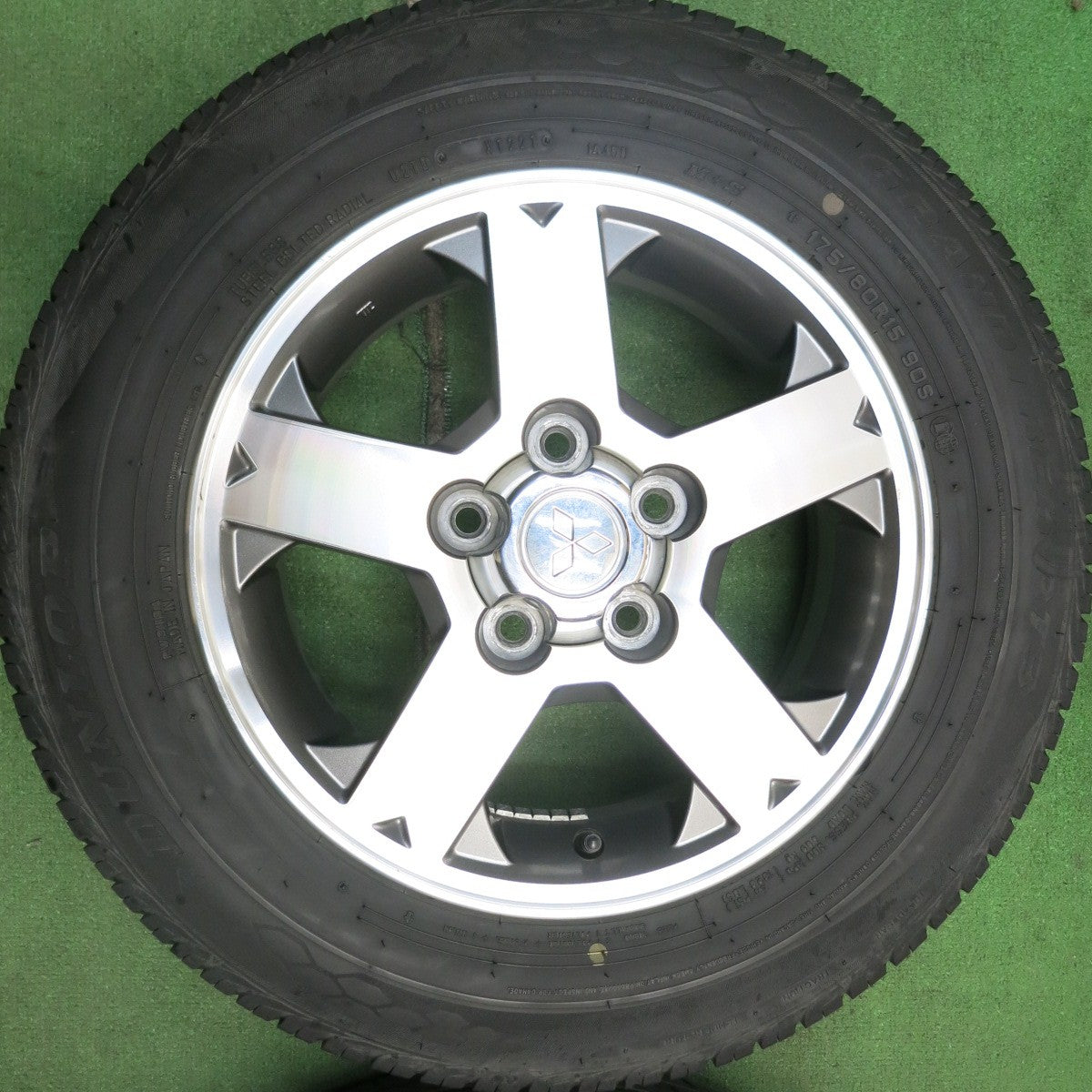 4本価格!21年★三菱 パジェロミニ 純正 175/80R15 ダンロップ グラントレック PT3 15インチ PCD114.3/5H★5070106HAノ