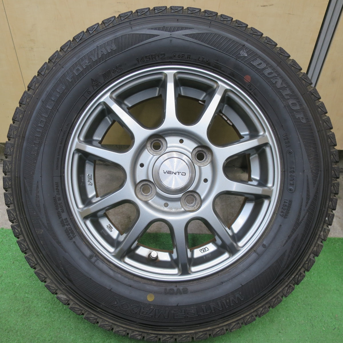 キレイ★スタッドレス 145R12 6PR ダンロップ ウインターマックス SV01 VENTO ヴェント 12インチ PCD100/4H★5050601TTス