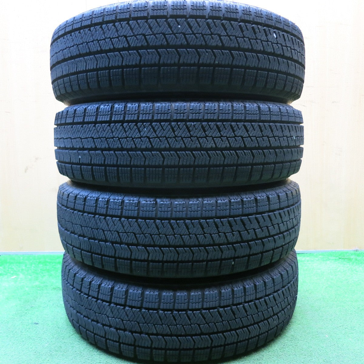 バリ溝!23年!キレイ!9分★スタッドレス 155/65R14 ブリヂストン ブリザック VRX2 スチール ホイール 14インチ PCD100/4H★5050503HAス