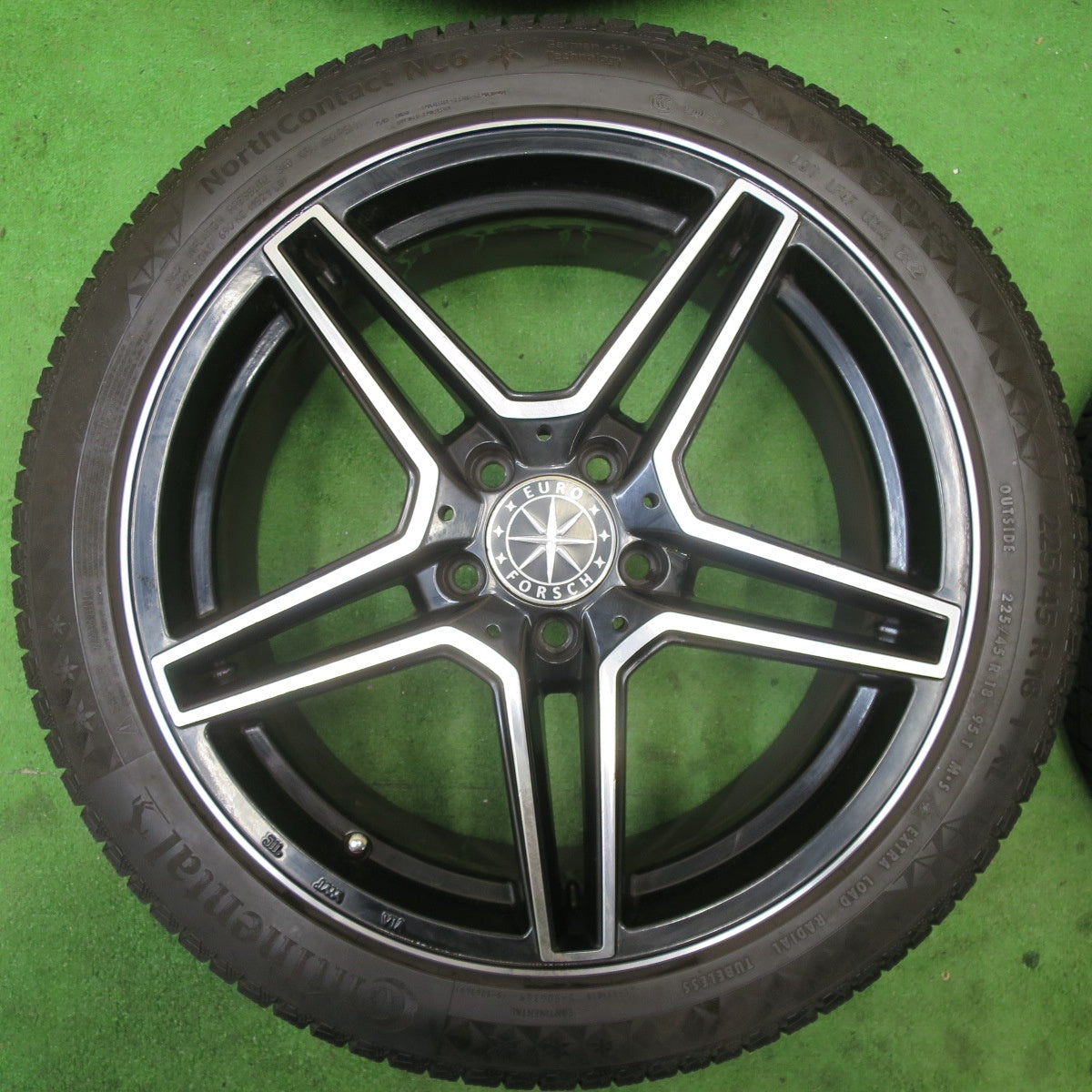 4本価格!22年★ベンツ 等 EURO FORSCH 225/45R18 スタッドレス コンチネンタル ノースコンタクト NC6 18インチ ユーロフォルシュ PCD112/5H★5060402TTス