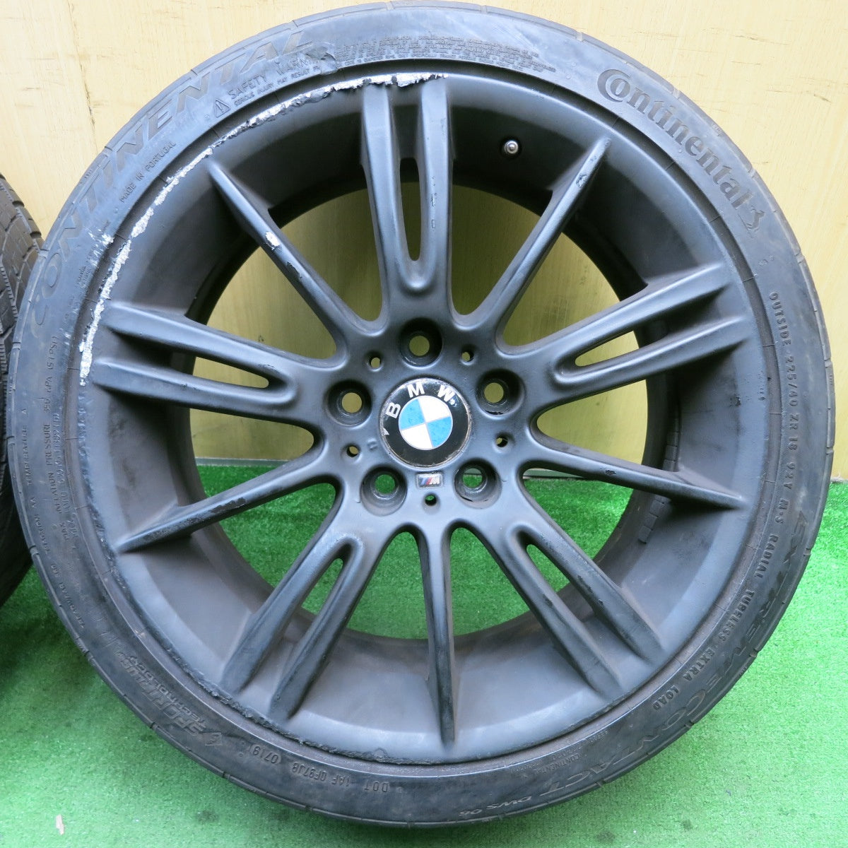 4本価格★BMW 3シリーズ E90 E91 E92 Mスポーツ 純正 225/40R18 255/35R18 コンチネンタル エクストリーム コンタクト DWS06 ヨコハマ DNA エコス ES300 PCD120/5H★5052004TNノ